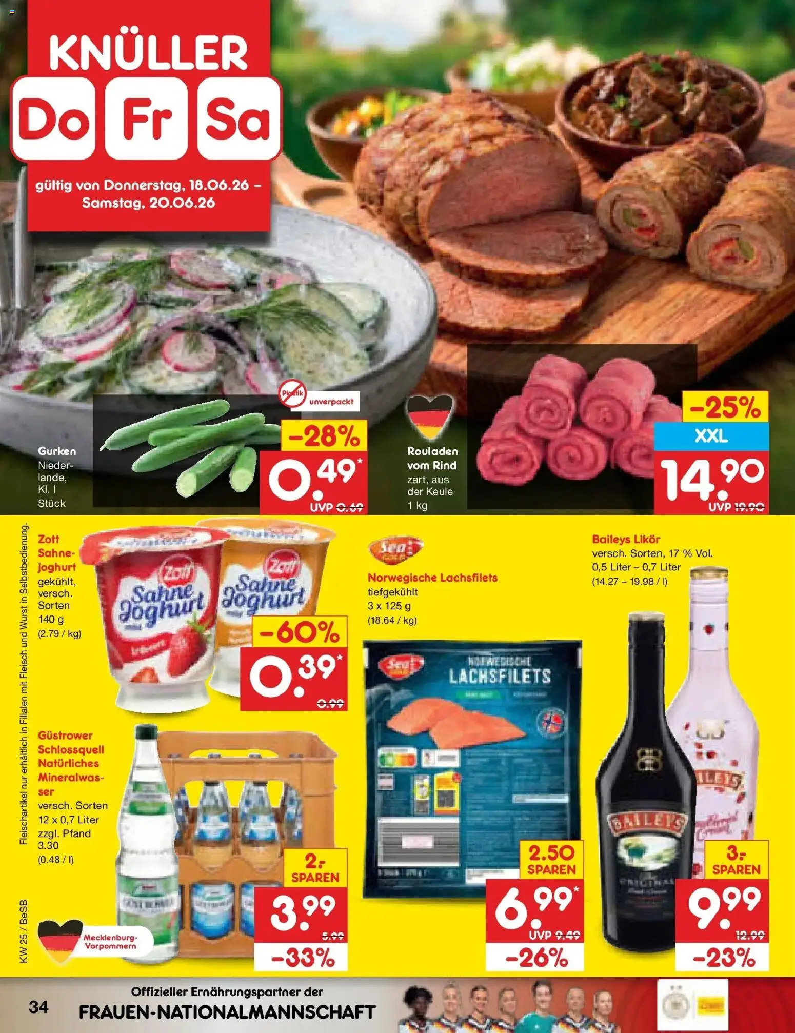 Netto Marken-Discount Prospekt Kremmen – gültig ab 14.06.2026 | Seite: 46 | Produkte: Joghurt, Baileys, Fleisch, Gurken