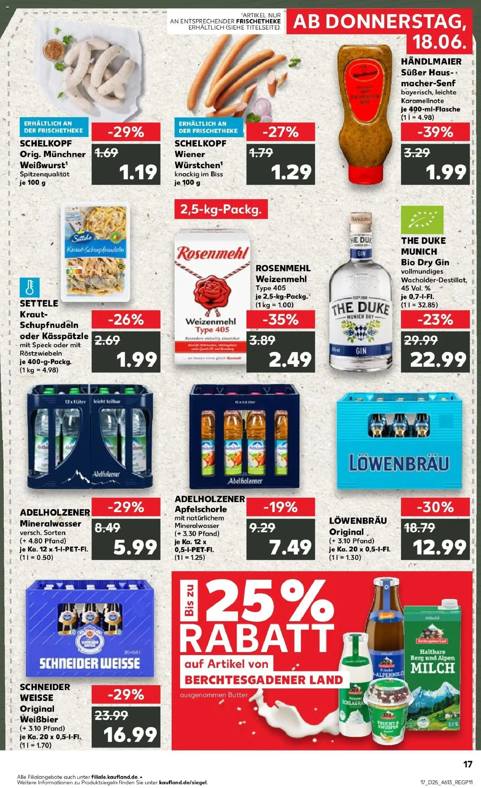 Kaufland Prospekt München – gültig ab 15.06.2026 | Seite: 2 | Produkte: Wiener wurstchen, Butter, Mineralwasser, Kraut