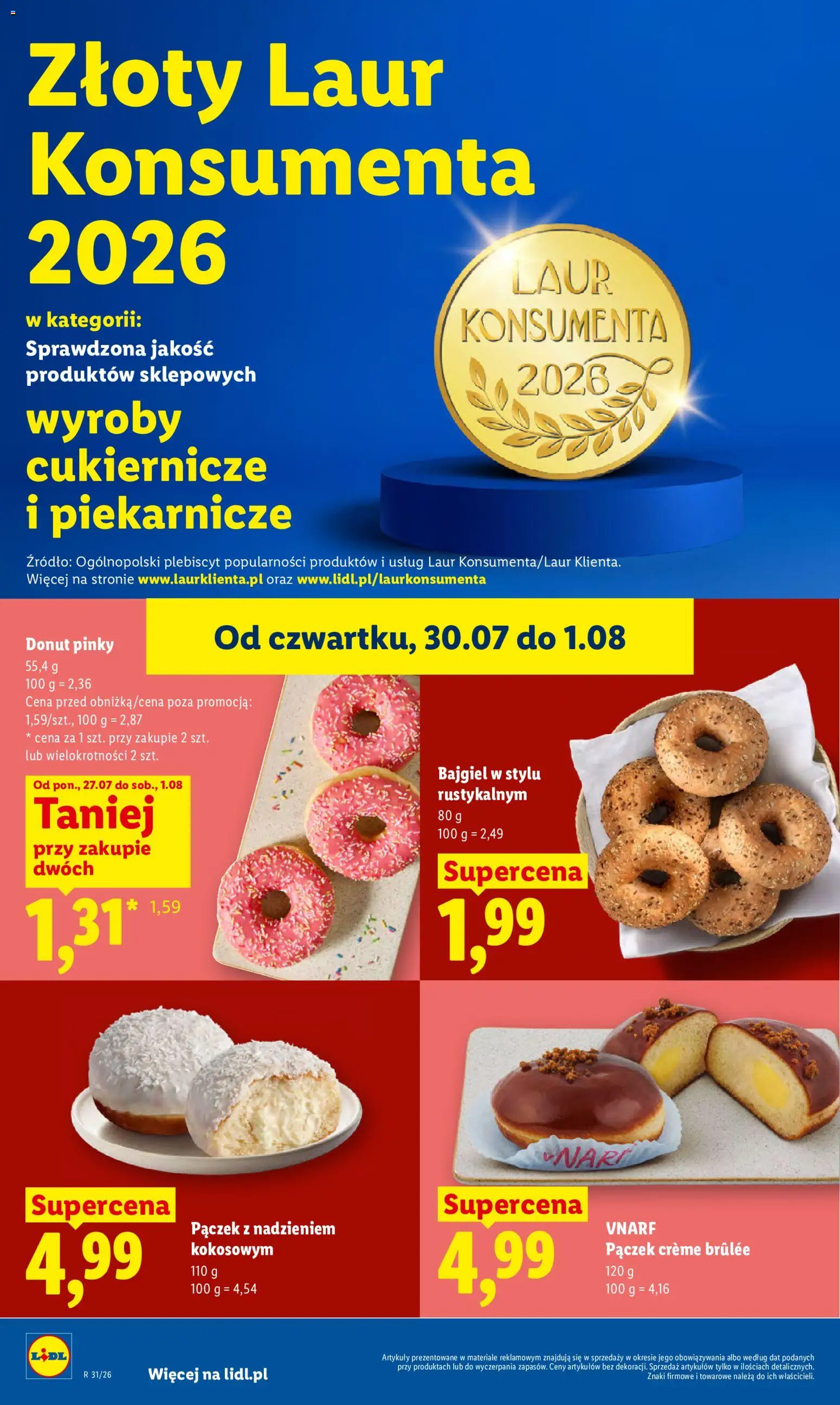 Lidl Polsko leták od 30.07.2026 | Strana: 56 | Produkty: Donut, Crème brûlée