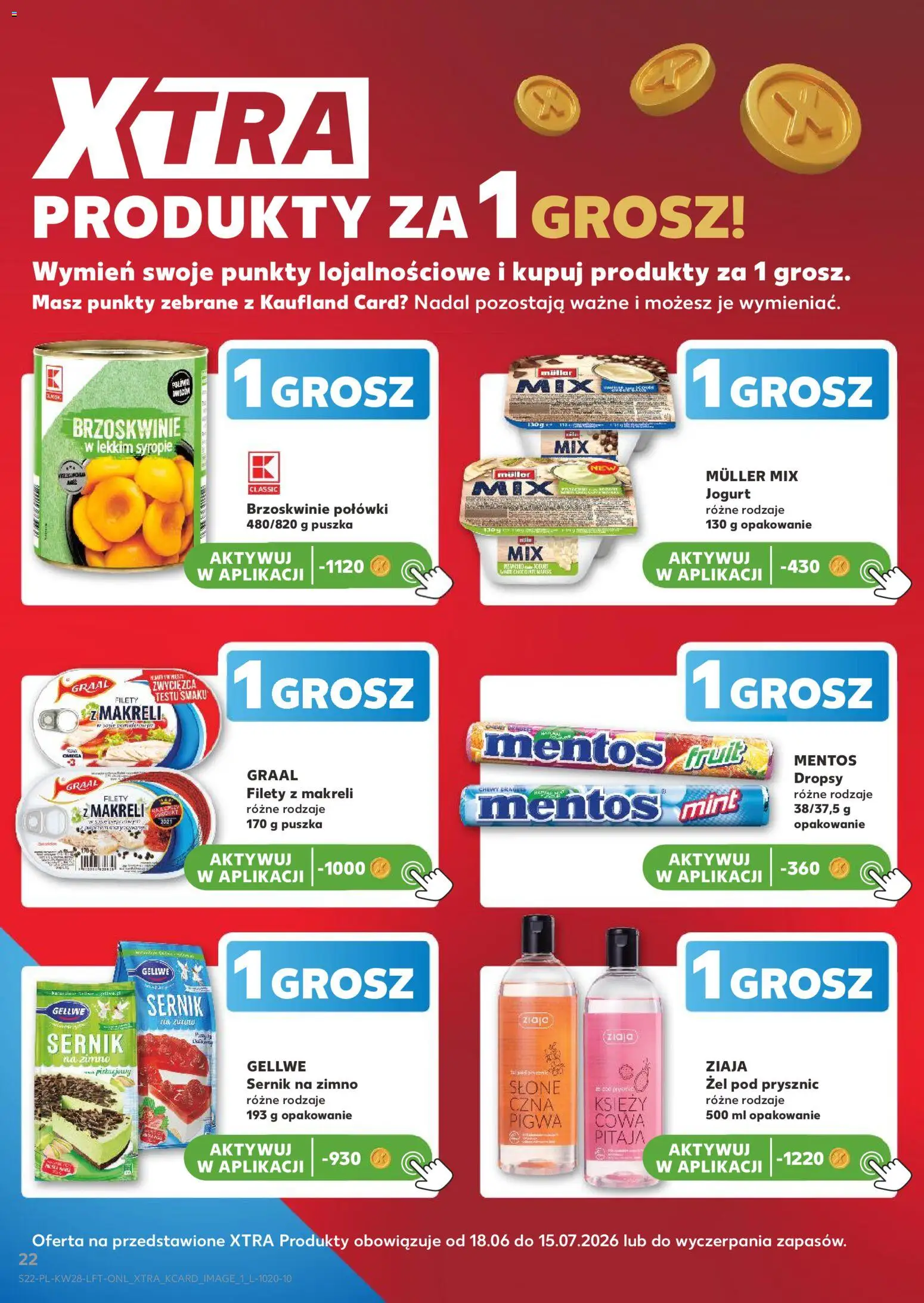 Kaufland Polsko leták od 09.07.2026 | Strana: 22 | Produkty: Jogurt, Ziaja