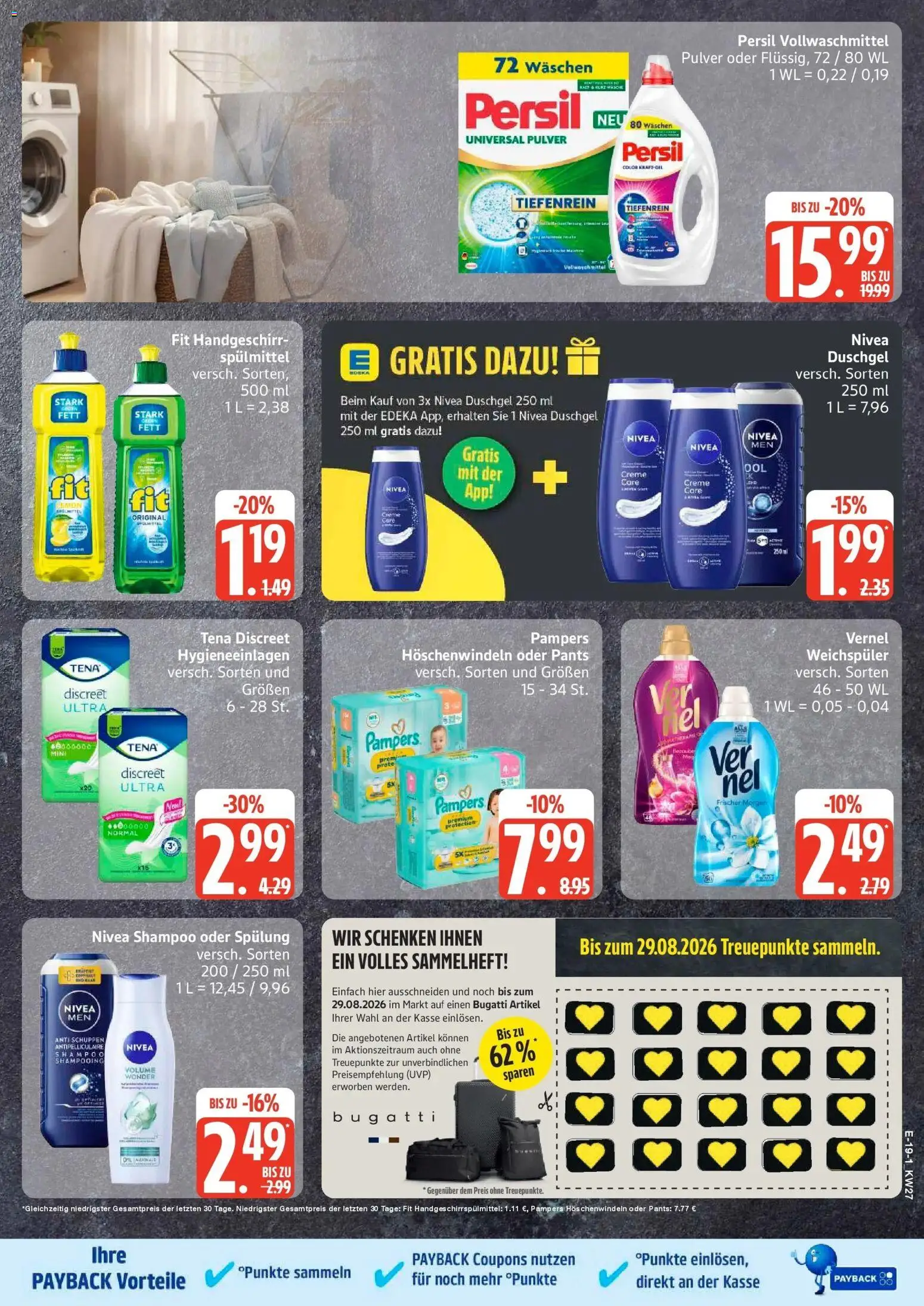 Edeka - EDEKA: Wochenangebote – gültig ab 28.06.2026 | Seite: 24 | Produkte: Pampers, Duschgel, Weichspüler, Vernel