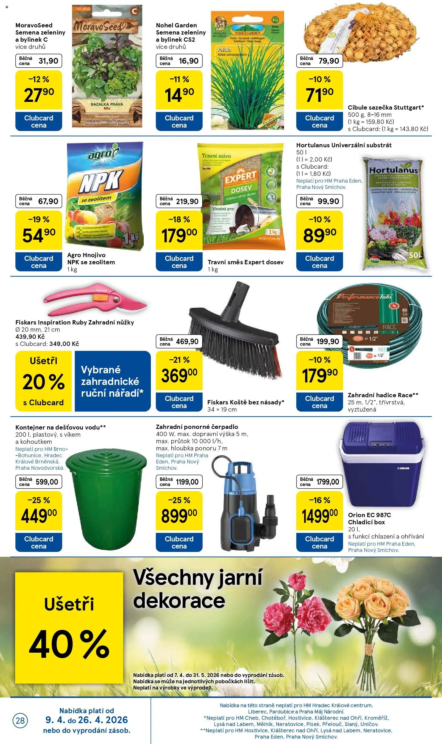 Tesco leták - Hypermarket od 15.04.2026 | Strana: 28 | Produkty: Box, Substrát, Chladicí box, Cibule