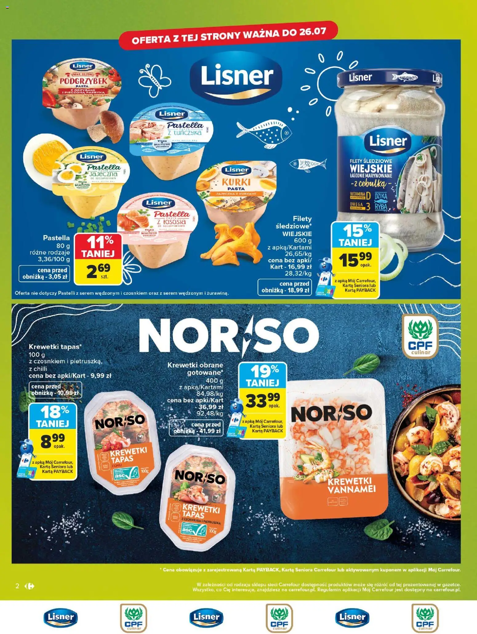 Carrefour gazetka - Markowe pewniaki od 20.07.2026 | Strona: 2 | Produkty: Karta, Pietruszka, Krewetki, Papryka