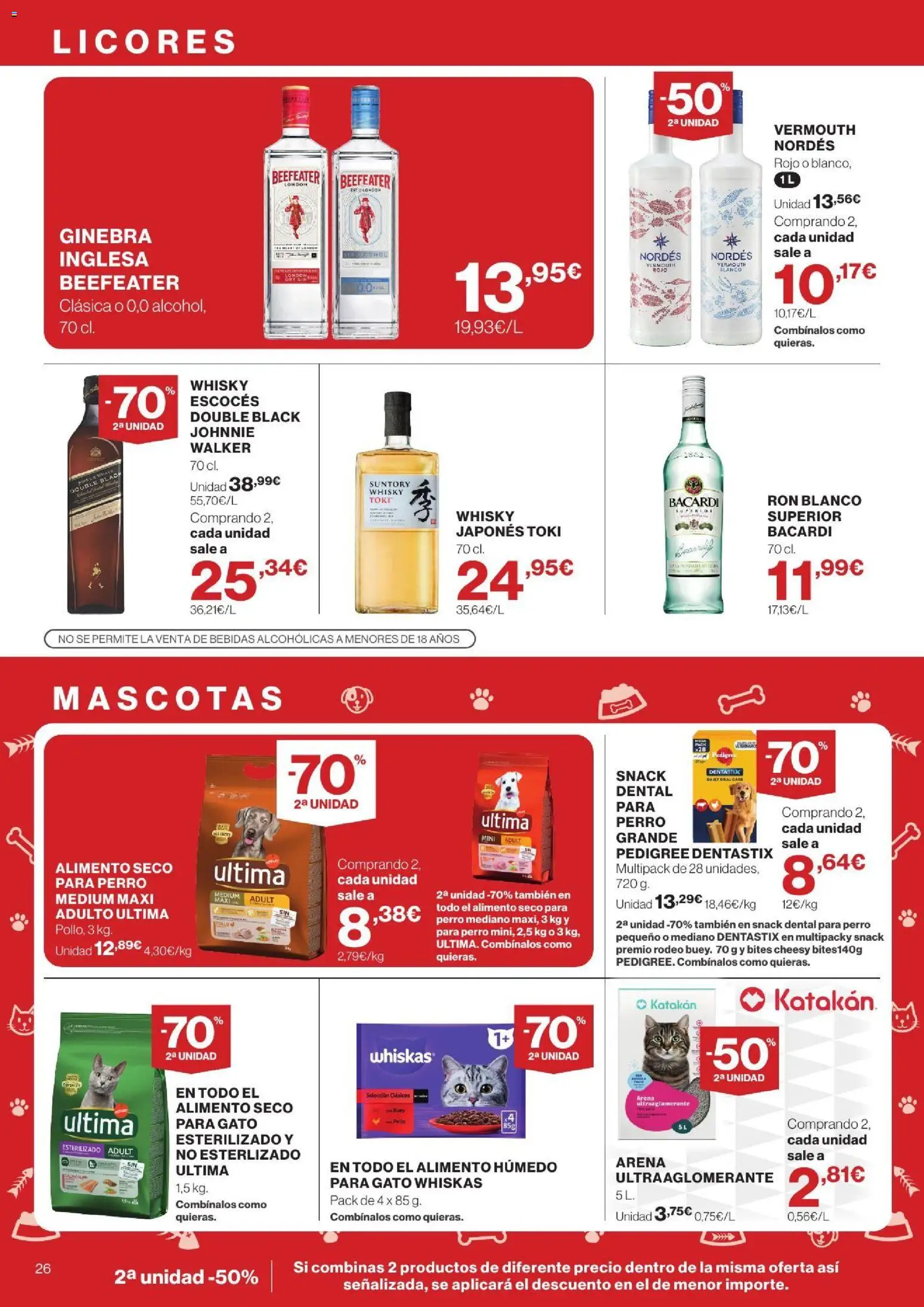 Supercor folleto │ válido desde el 24/09/2026 | Página: 26 | Productos: Ron, Ginebra, Bebidas, Whisky escocés