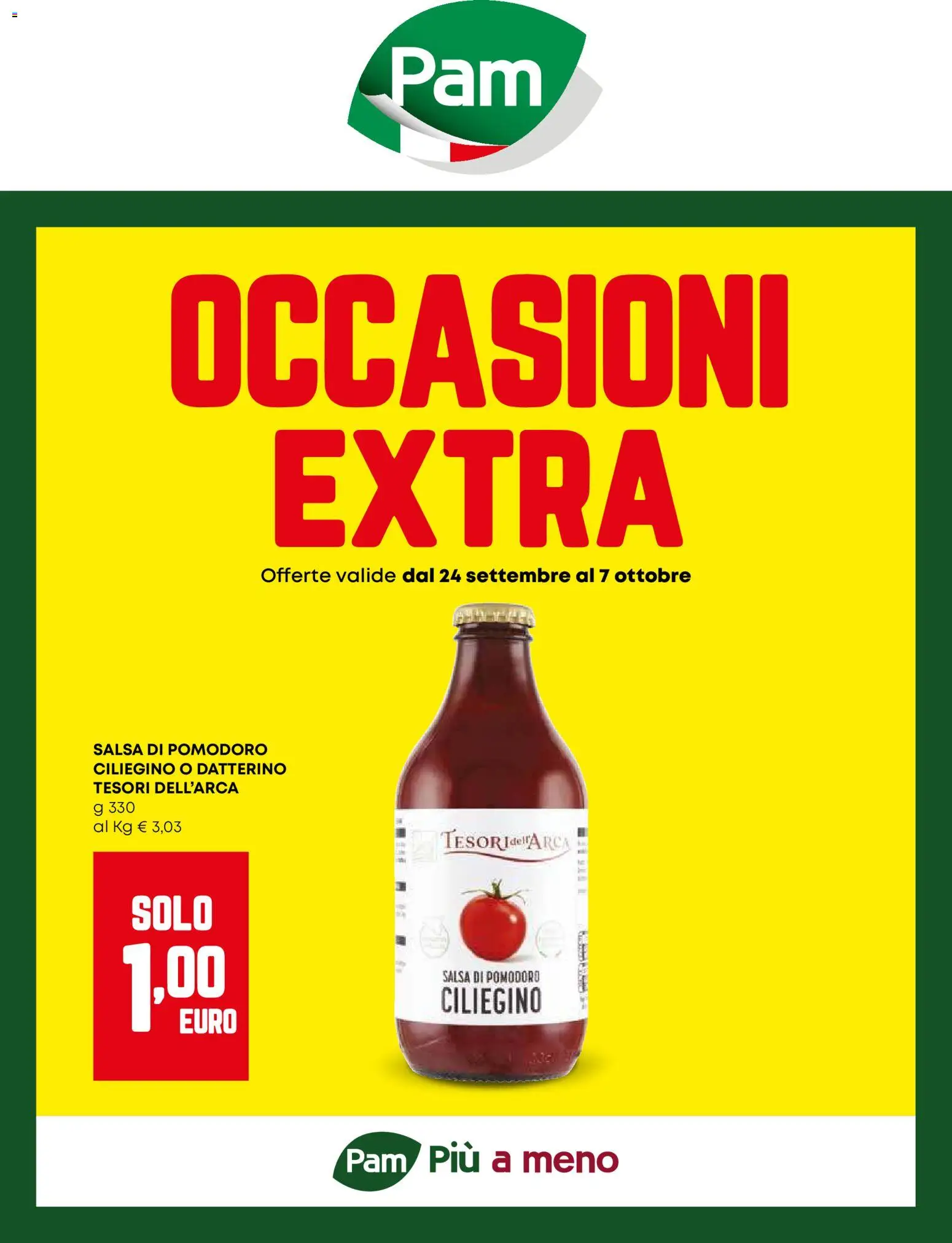 Volantino PAM del 24/09/2026 | Pagina: 1 | Prodotti: Salsa, Pomodoro