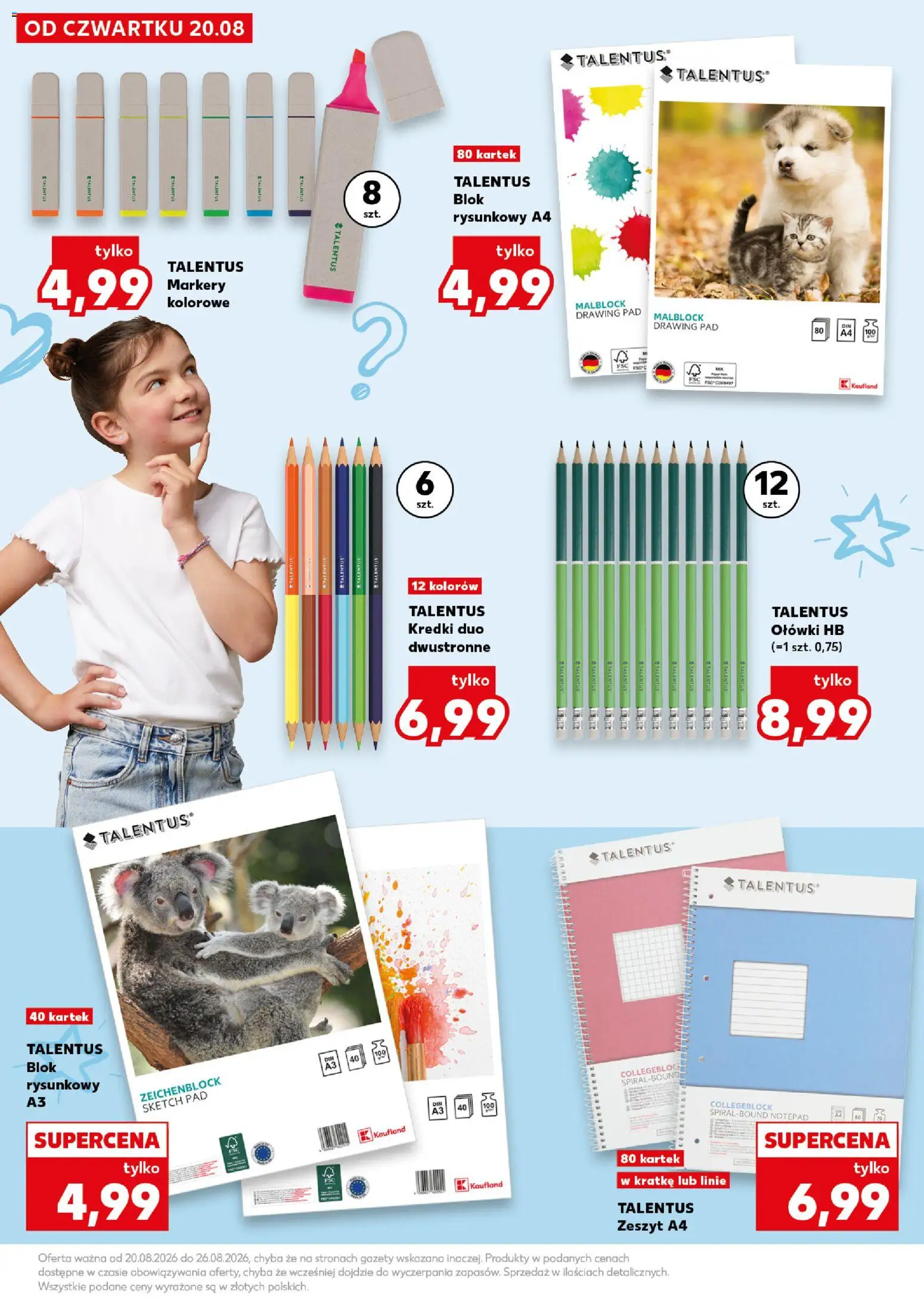 Kaufland Polsko leták - Nowy rok szkolny od 20.08.2026 | Strana: 27 | Produkty: Blok, Talentus