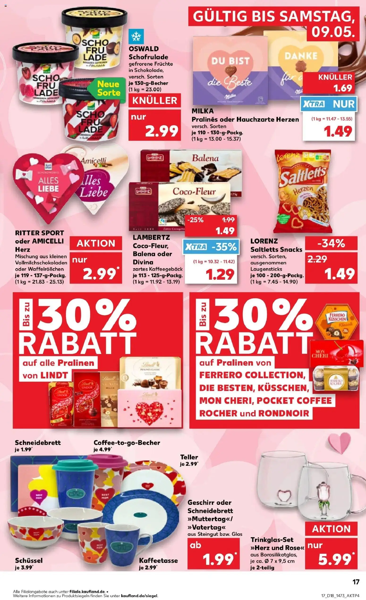 Prospekt Kaufland ab 30.04.2026 » Angebote Online zum Blättern | Seite: 17 | Produkte: Ritter sport, Milka, Lindt