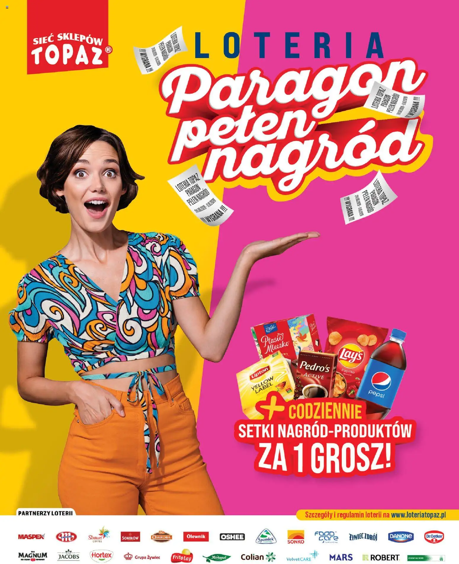 Topaz gazetka - Loteria Paragonowa od 24.08.2026 | Strona: 2 | Produkty: Jacobs, Pepsi, Oshee, Magnum