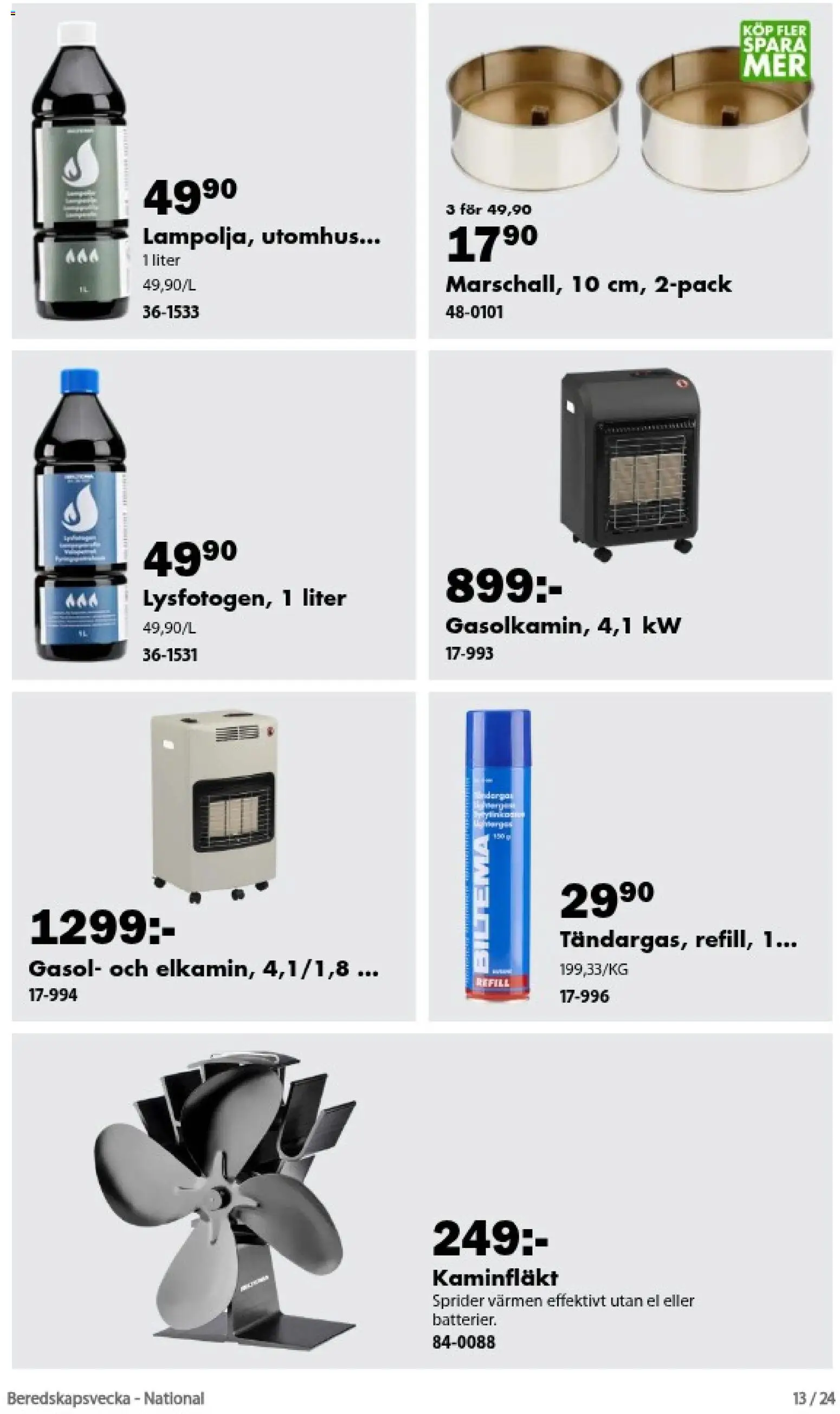 Biltema reklamblad aktuell från 20/09/2026 | Sida: 13 | Produkter: Gasol