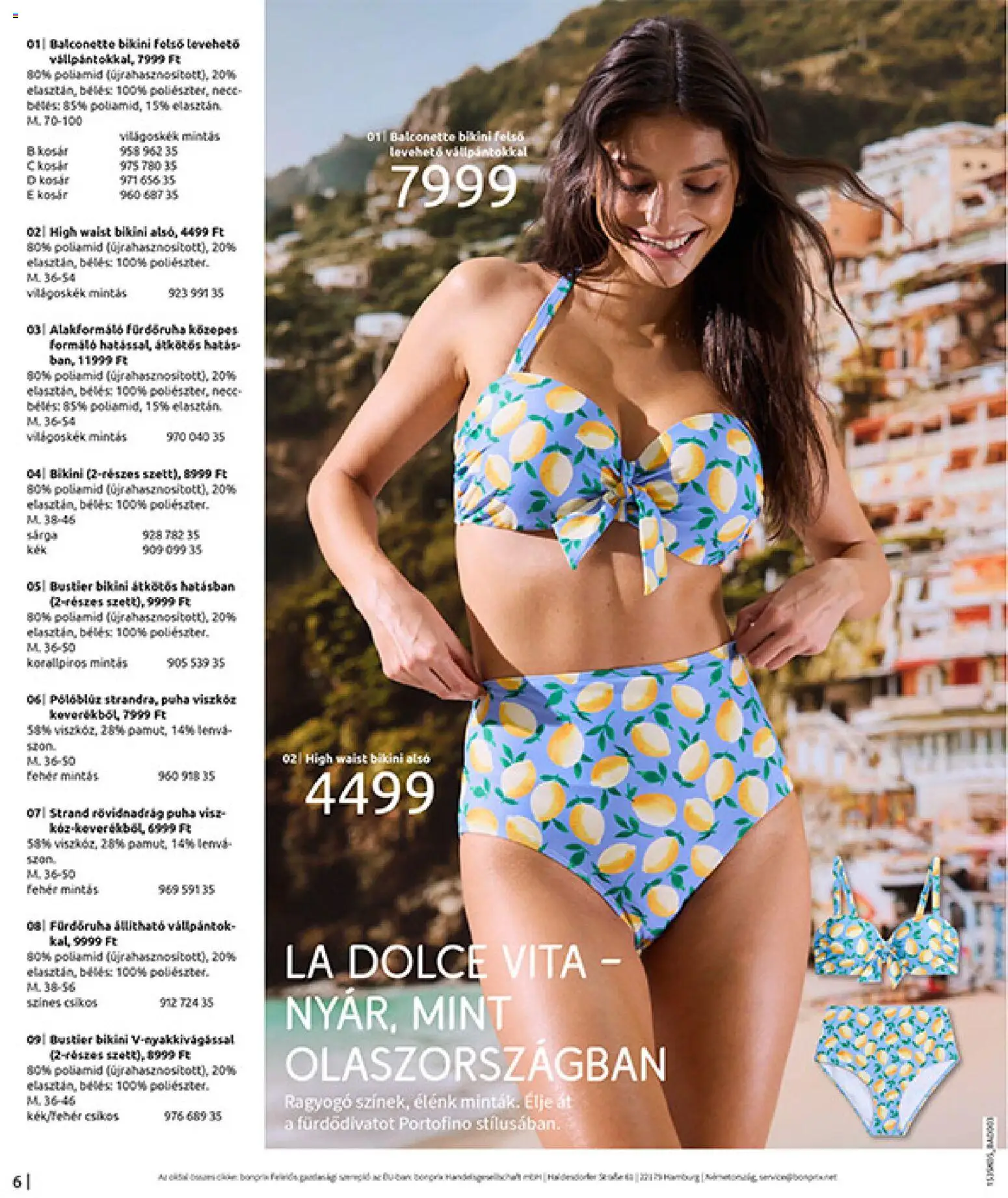 Bonprix akciós ujság - amely érvényes a következő dátumtól: 19.05.2026 | Oldal: 8 | Termékek: Bikini, Kosár, Rövidnadrág, Fürdőruha