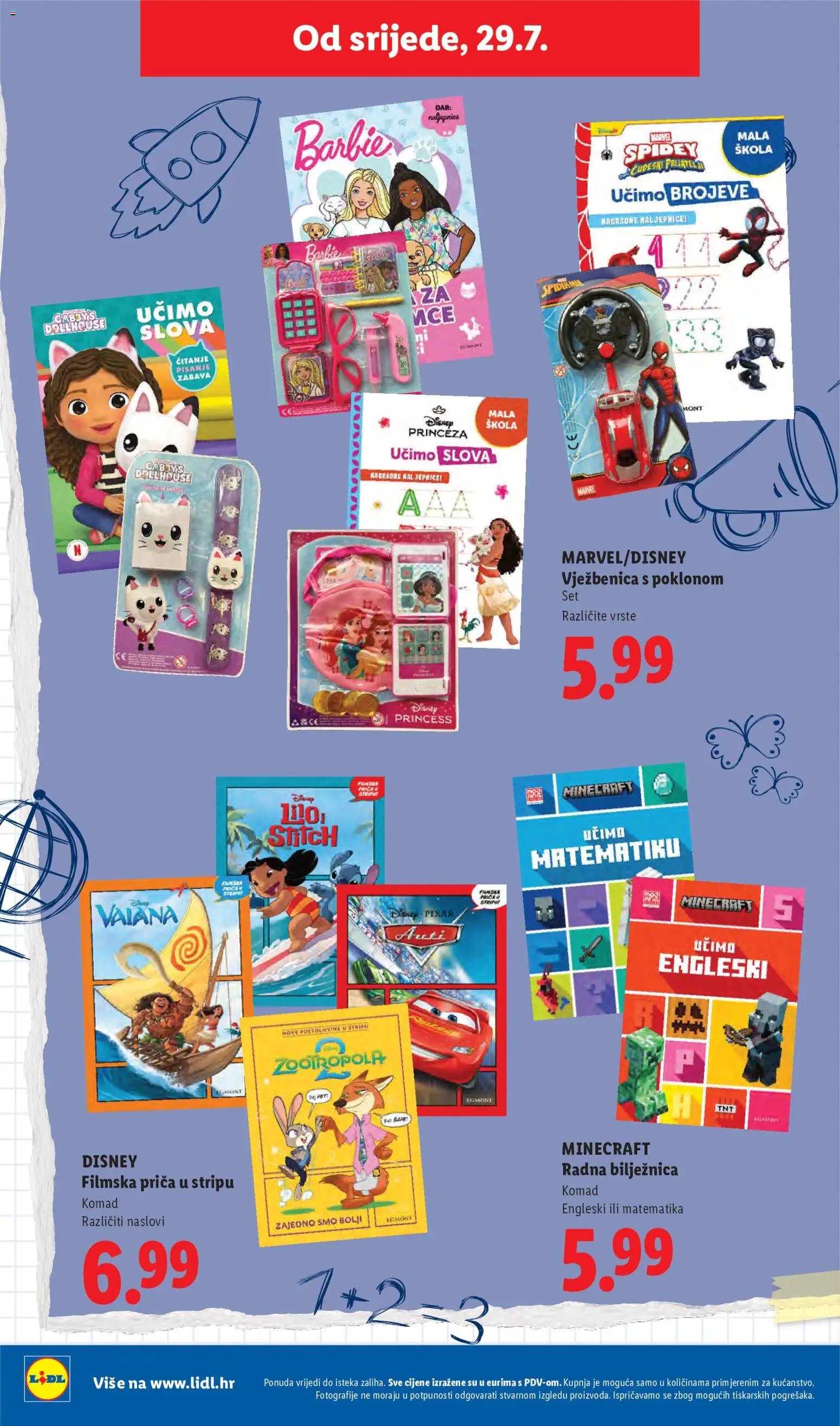 Lidl katalog | vrijedi od 29.07.2026 | Stranica: 24 | Proizvodi: Barbie, Bilježnica