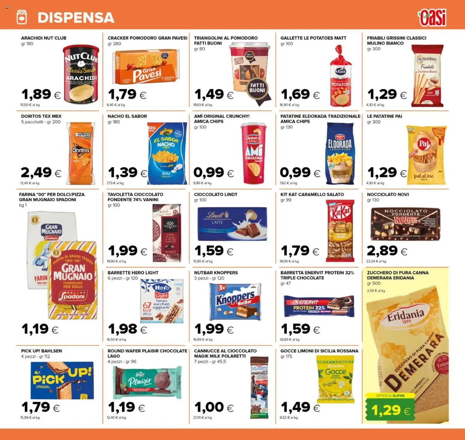 Volantino Oasi del 14/09/2026 | Pagina: 17 | Prodotti: Lindt, Limoni, Arachidi, Tavoletta