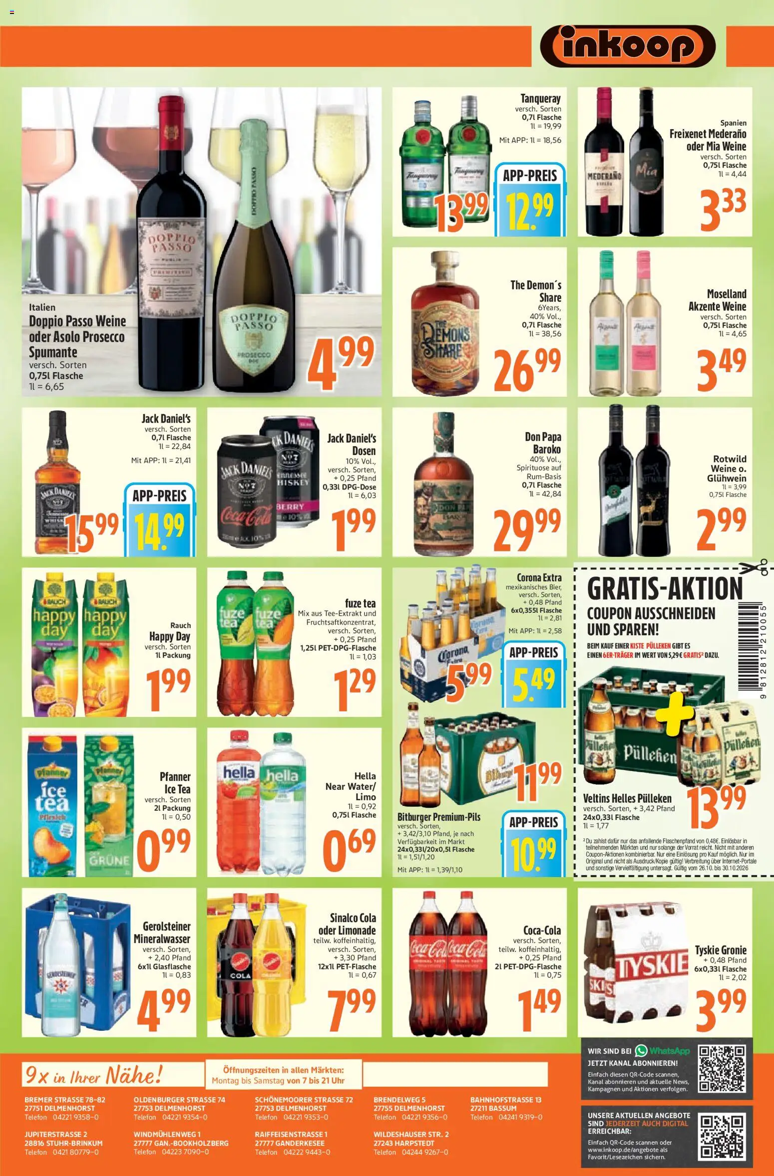 Inkoop Prospekt – gültig ab 26.10.2026 | Seite: 7 | Produkte: Helles pulleken, Freixenet mederano, Hella, Doppio Passo