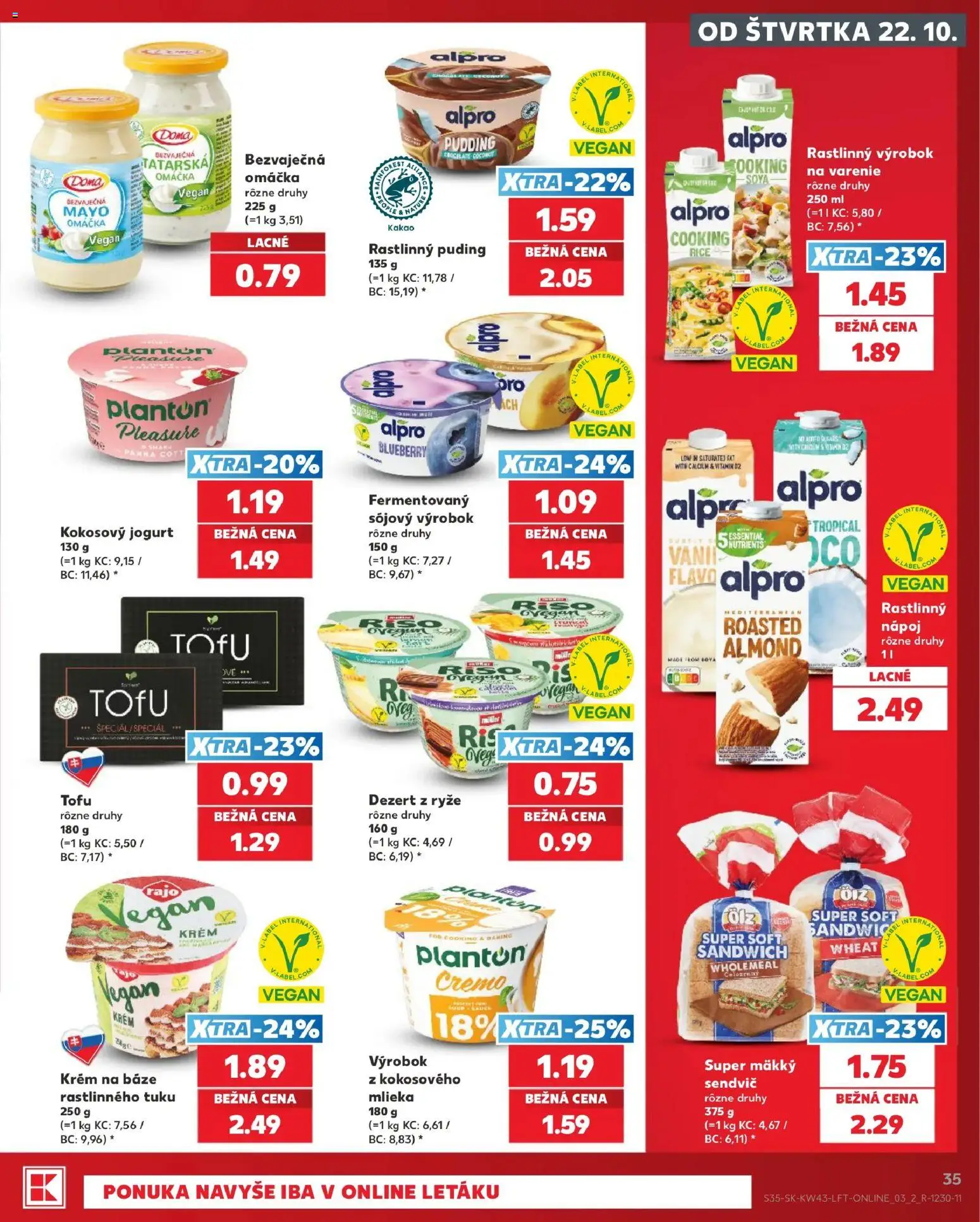 Kaufland SK akciós ujság - amely érvényes a következő dátumtól: 2026.10.22. | Oldal: 35