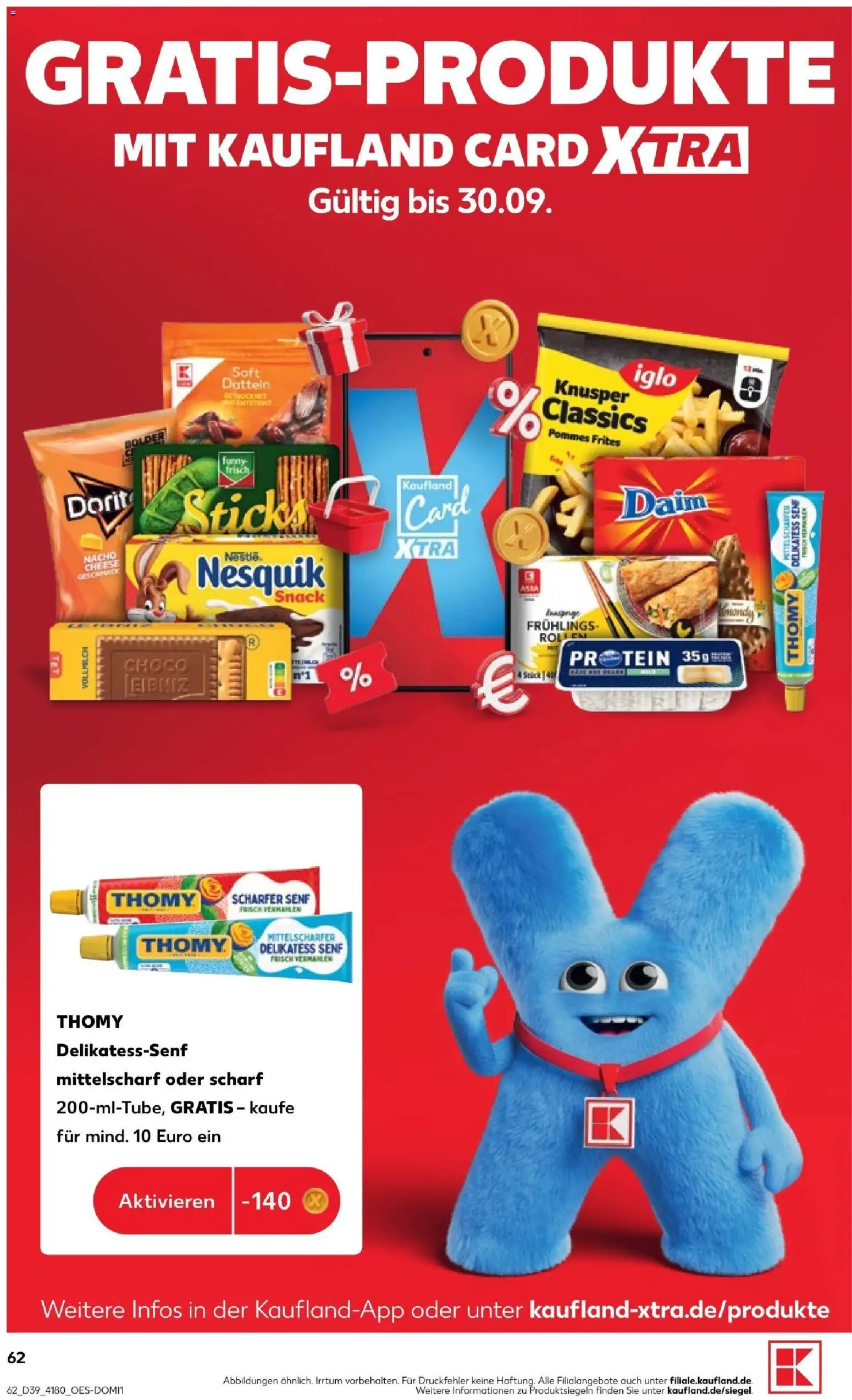 Kaufland Prospekt Potsdam – gültig ab 24.09.2026 | Seite: 62 | Produkte: Nesquik, Iglo, Pommes, Pommes frites