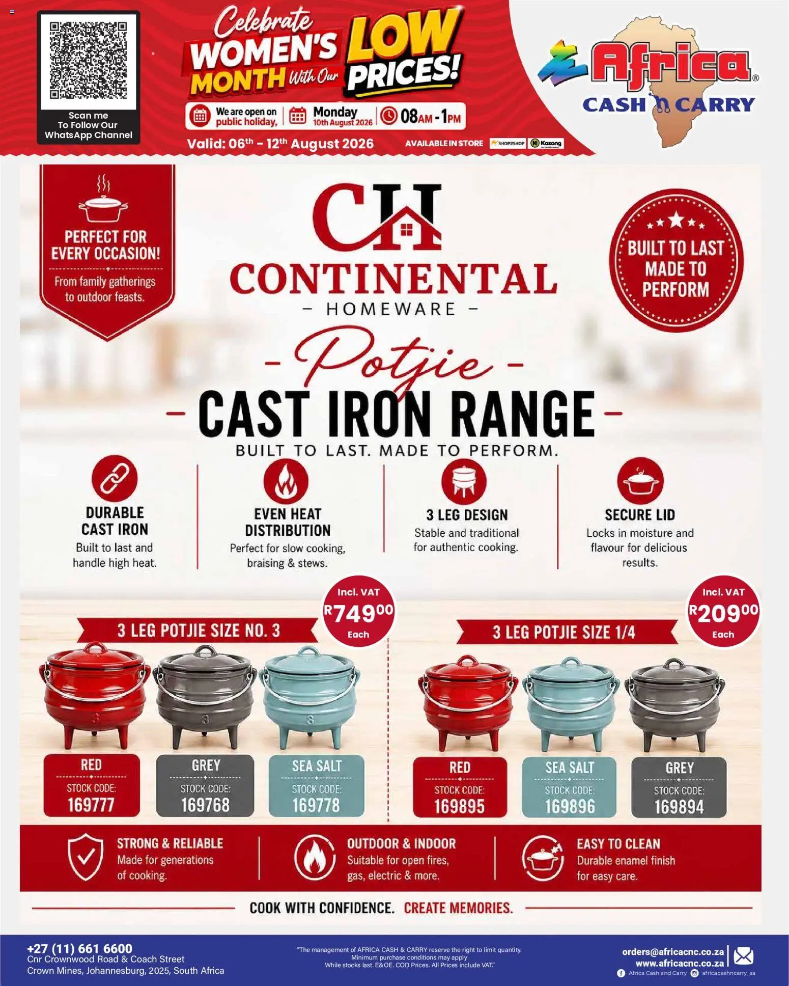 New Africa Cash & Carry catalogue – valid from 06/08/2026 | Page: 46 | Products: Iron, Stock, Enamel, Salt
