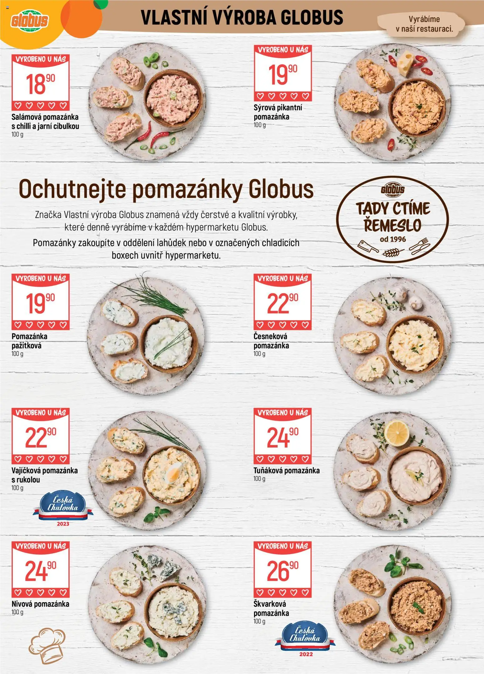 Globus leták od 12.08.2026 | Strana: 9 | Produkty: Pomazánky, Globus, Tuňáková pomazánka, Pomazánka