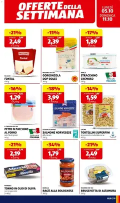 Anteprima del volantino Aldi volantino valido a partire dal 05/10/2026 | Pagina: 21 | Prodotti: Salmone, Tacchino, Barilla, Carne