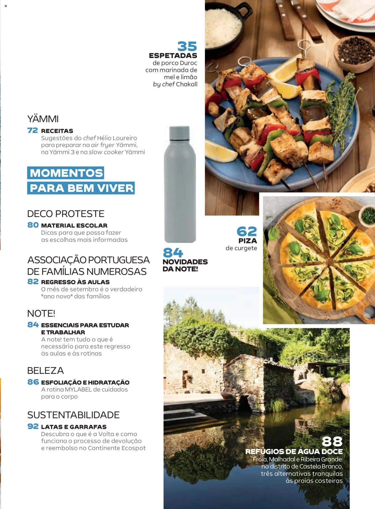 Continente - Folheto Magazine │ válido de 11/08/2026 | Página: 5 | Produtos: Agua, Air fryer, Curgete, Mel