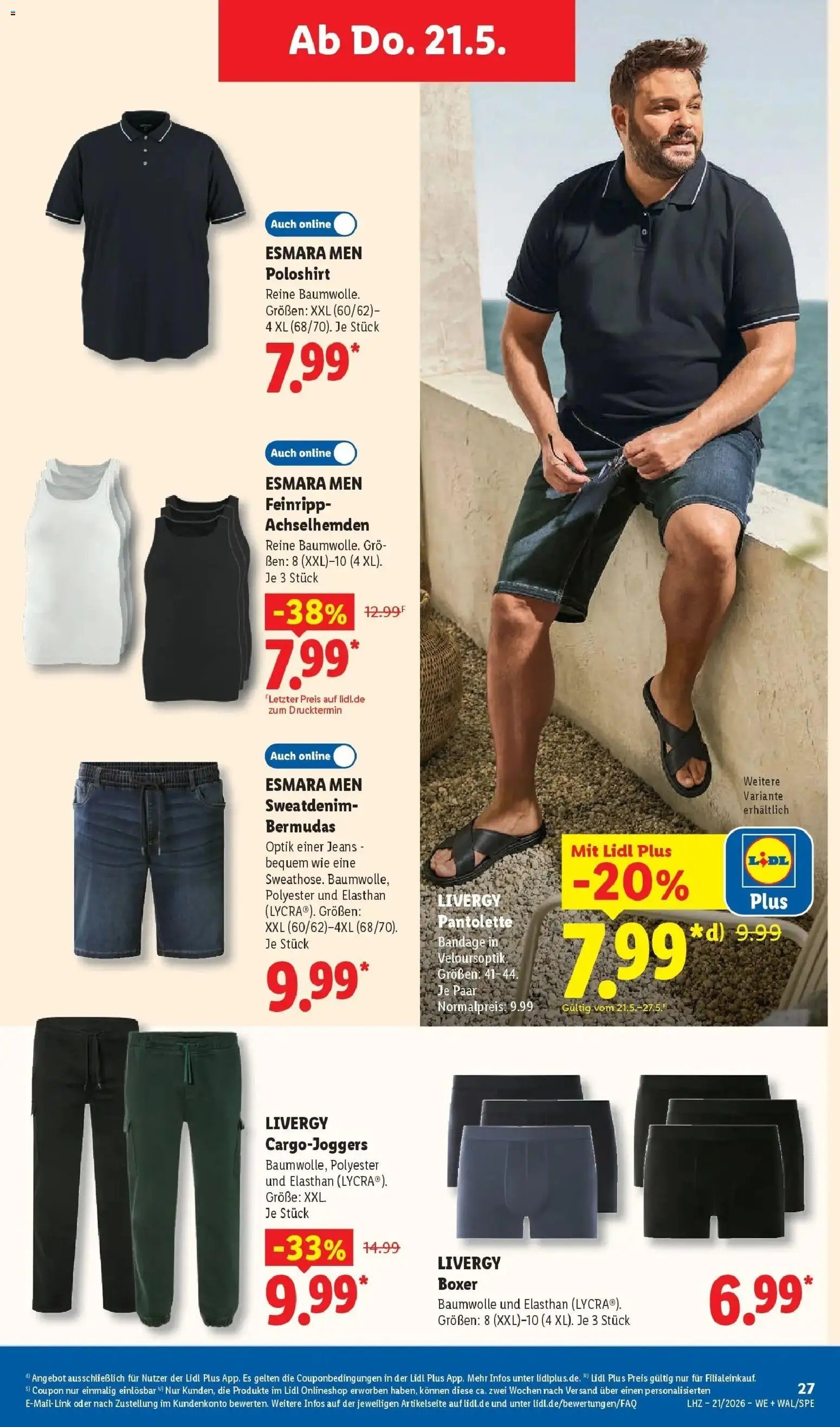 Lidl Prospekt Weikersheim – gültig ab 17.05.2026 | Seite: 49 | Produkte: Poloshirt, Boxer, Jeans