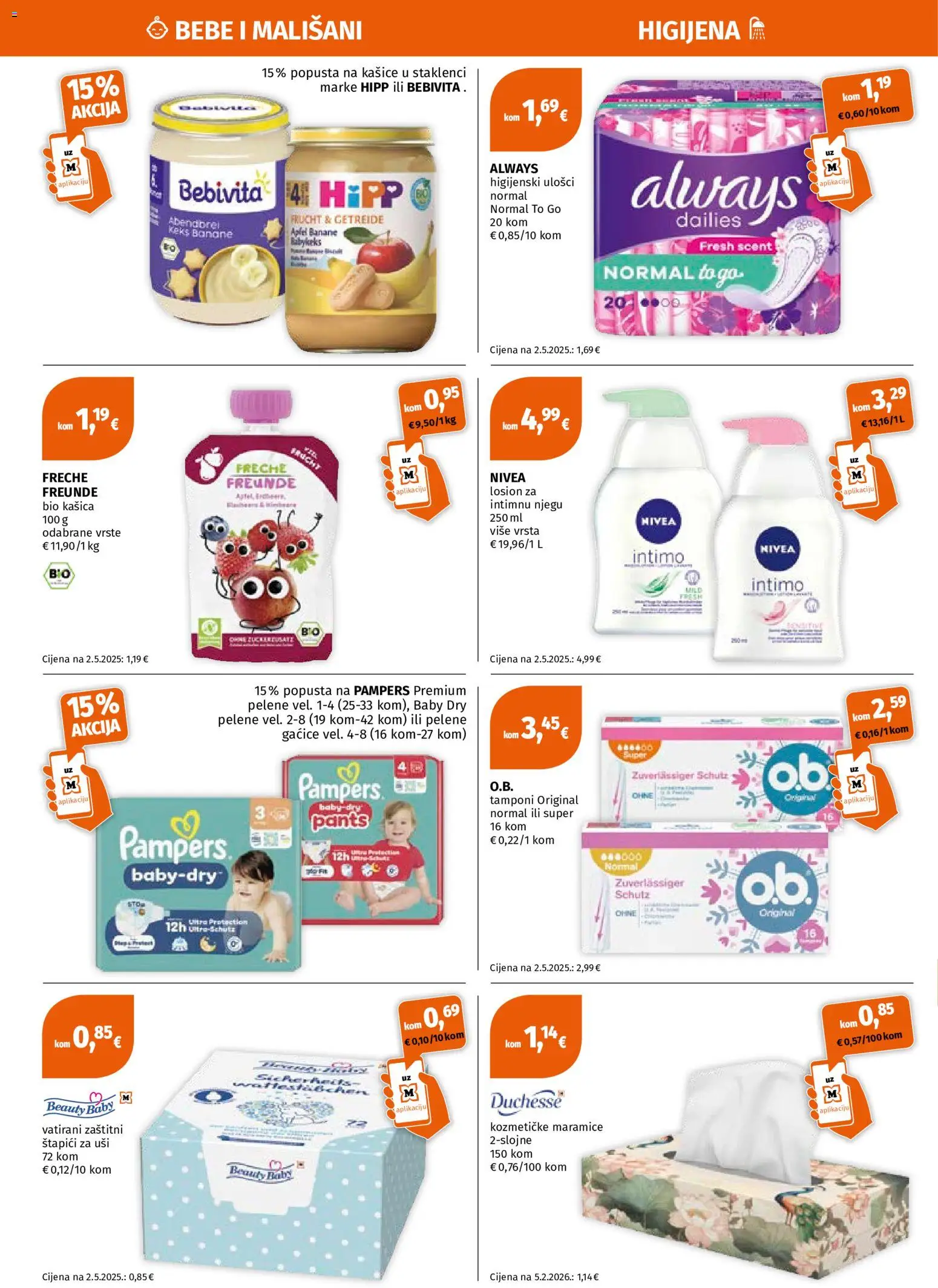 Müller katalog | vrijedi od 15.06.2026 | Stranica: 6 | Proizvodi: Pelene, Banane, Štapići, Kašice