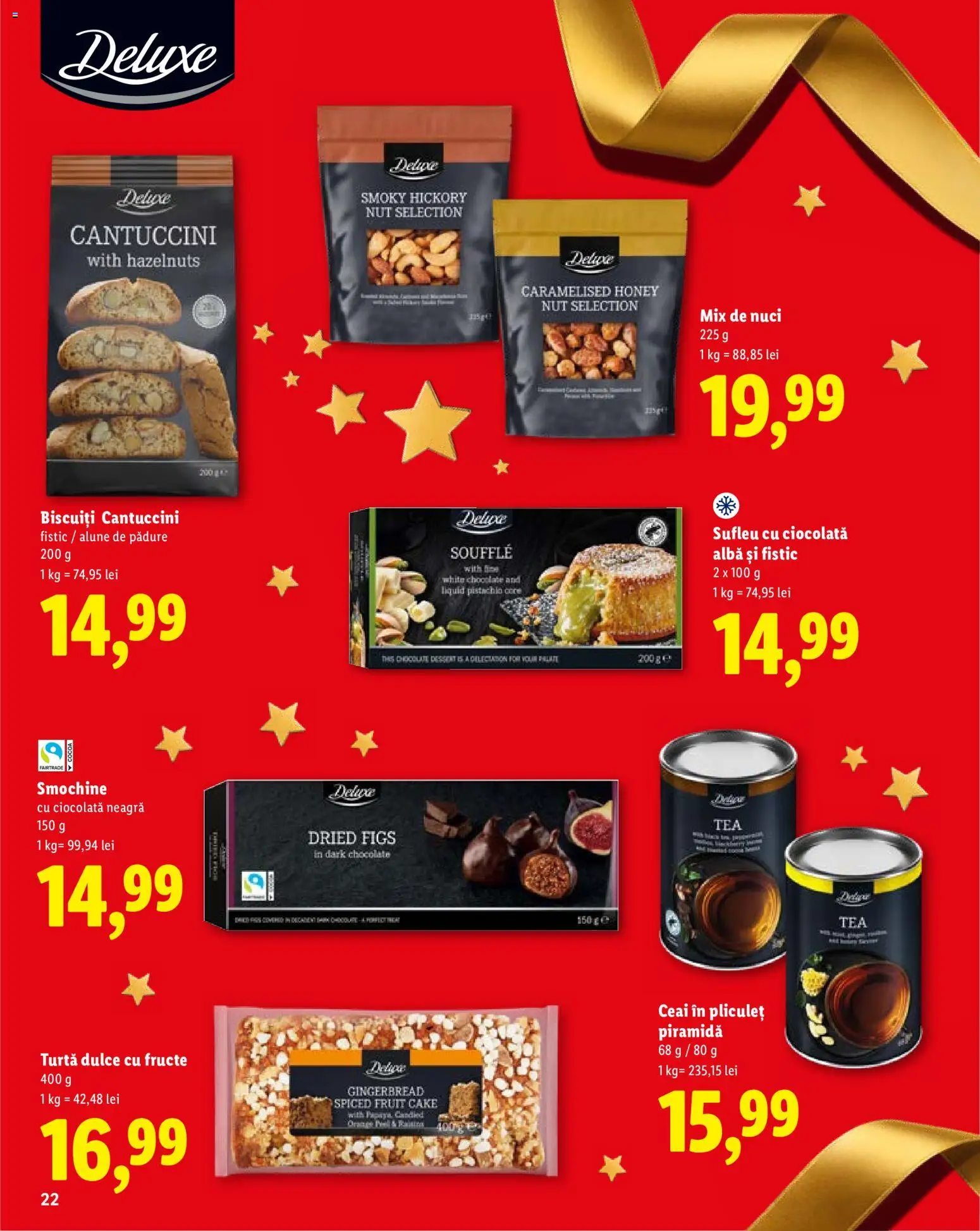 Noul catalog Lidl – valabil de la 19.10.2026 | Pagină: 22 | Produse: Ceai, Biscuiți, Alune de pădure, Fructe