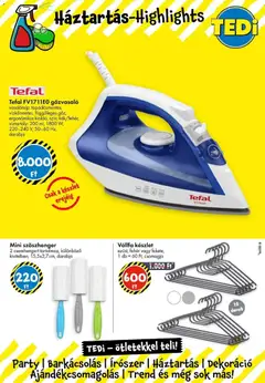 TEDi akciós újság Új nyitás Szolnok - amely érvényes a következő dátumtól: 15.05.2026 | Oldal: 12 | Termékek: Tefal, Vállfa, Dekoráció