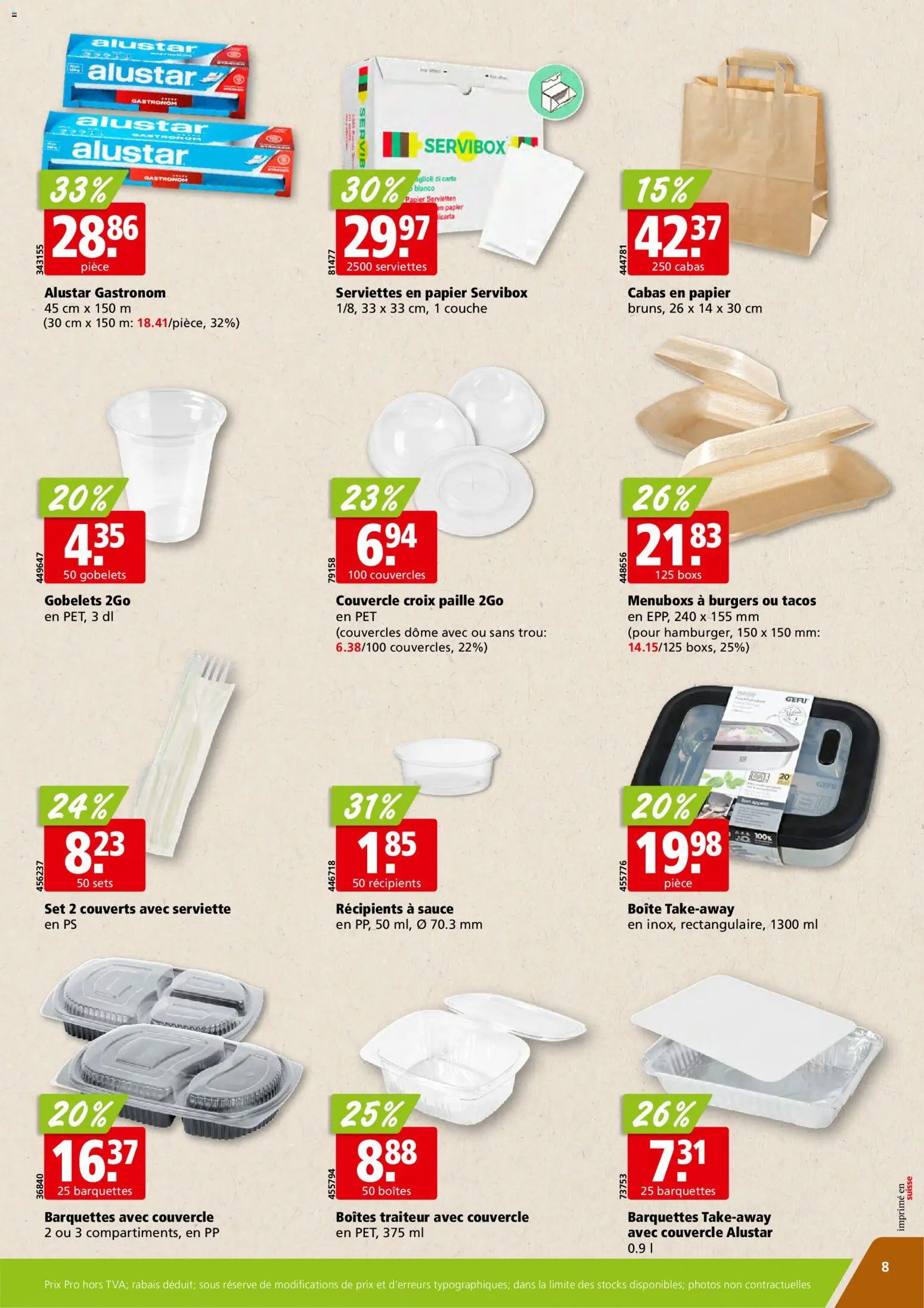 Aligro aktionen Take-away Chavannes, Matran, Genève, Sion – gültig ab 08.06.2026 | Seite: 8