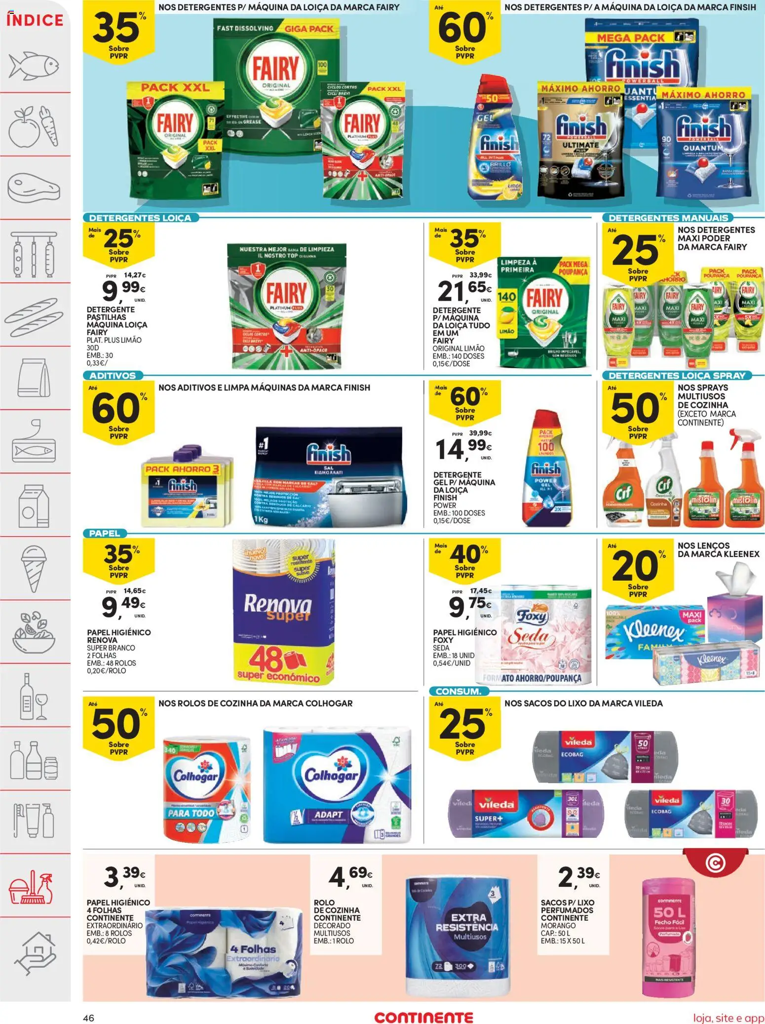 Continente folheto │ válido de 23/06/2026 | Página: 48 | Produtos: Papel higiénico, Top, Detergente