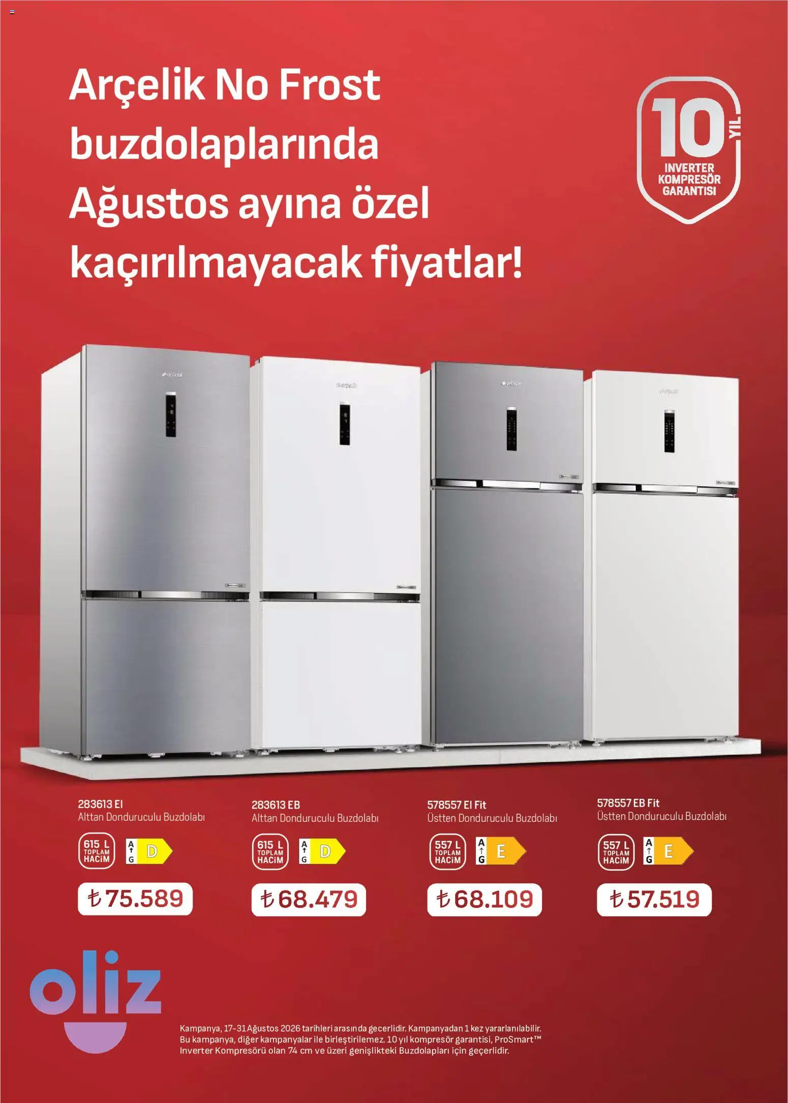 Arçelik Katalog - 17 Ağustos 2026 tarihinden itibaren geçerlidir | Sayfa: 14