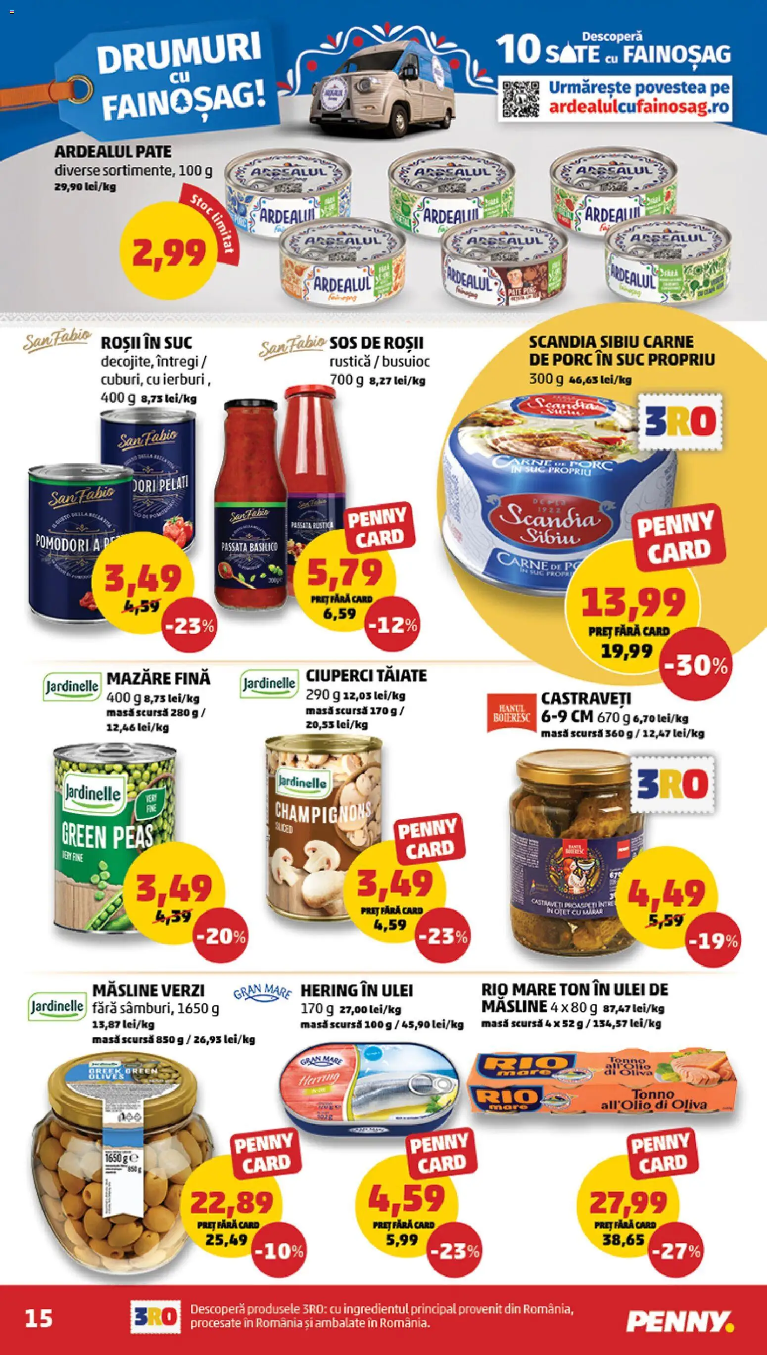 Noul catalog PENNY – valabil de la 12.08.2026 | Pagină: 15 | Produse: Mazăre, Suc, Roșii, Castraveți