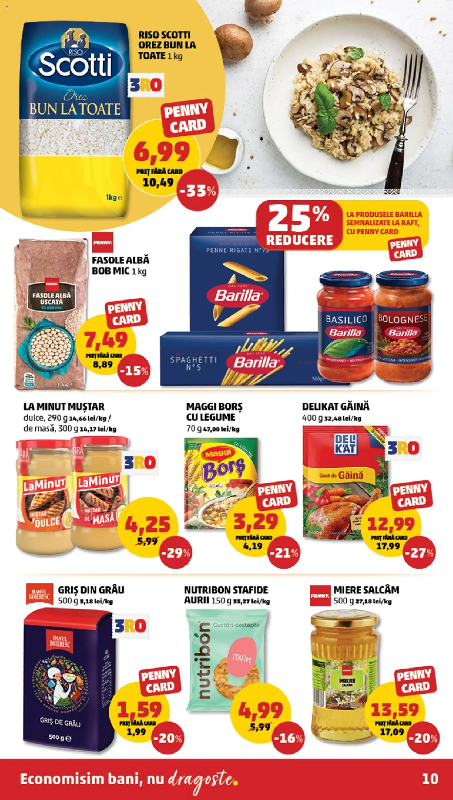 Noul catalog PENNY – valabil de la 03.06.2026 | Pagină: 10 | Produse: Orez, Muștar, Stafide, Fasole albă