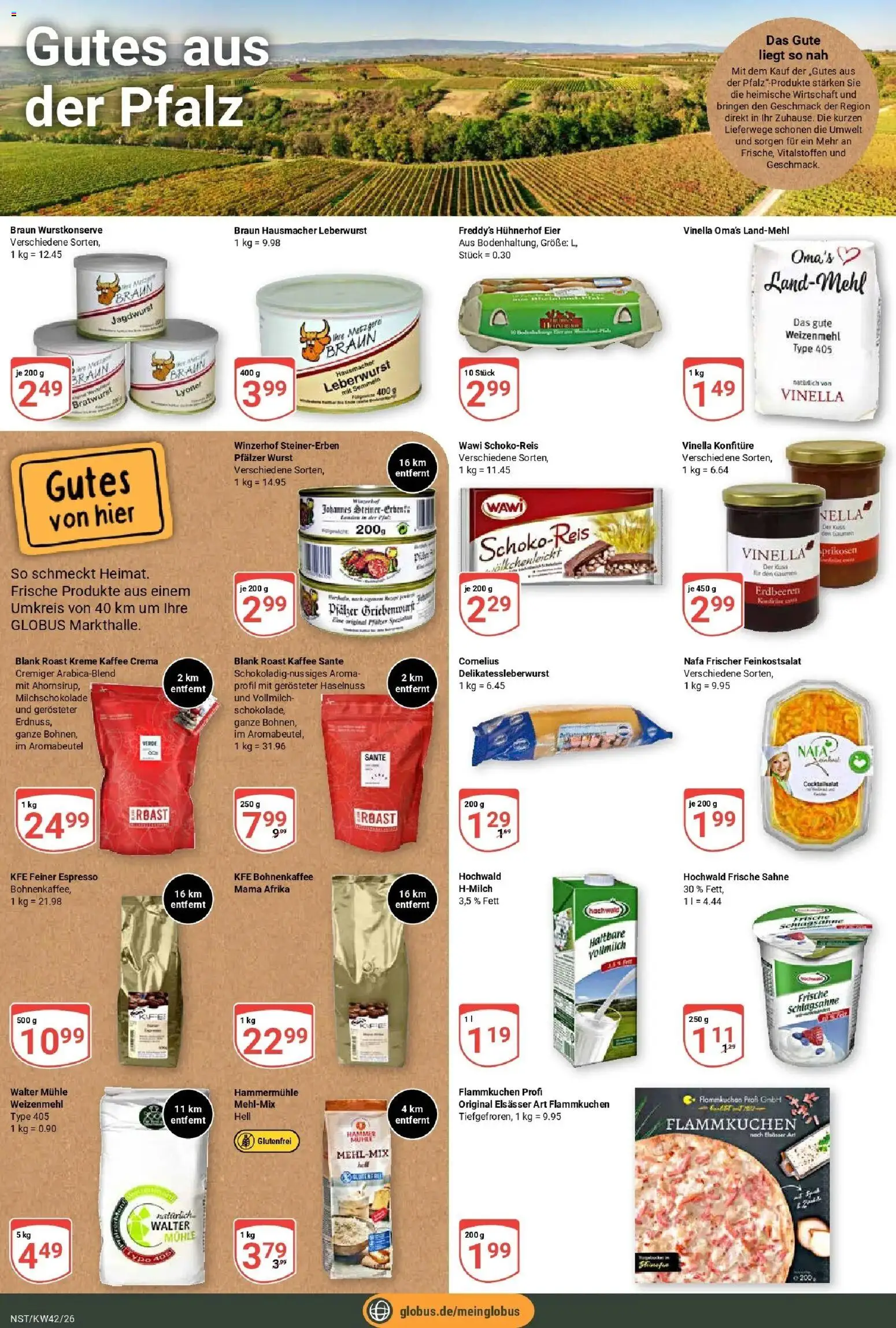 Globus Prospekt Neustadt (ab 12.10.2026) » Angebote online | Seite: 24 | Produkte: Mühle, Eier, Bratwurst, Weizenmehl