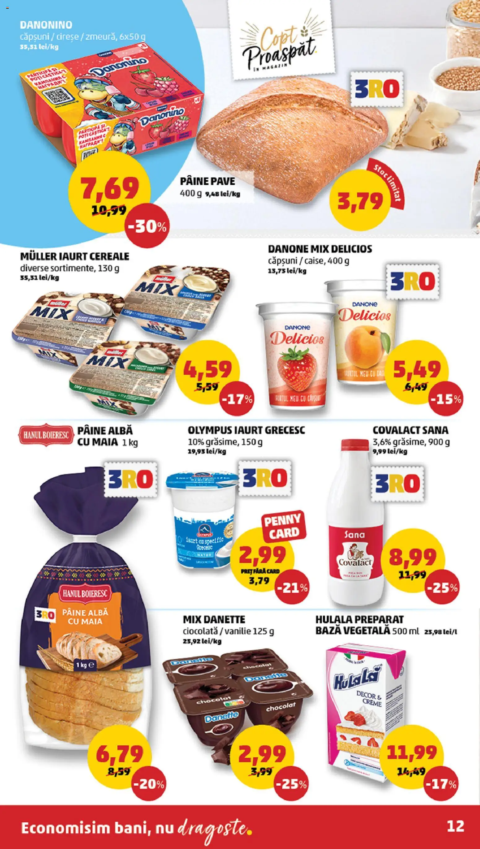 Noul catalog PENNY – valabil de la 12.08.2026 | Pagină: 12 | Produse: Alba, Iaurt, Pâine, Căpșuni
