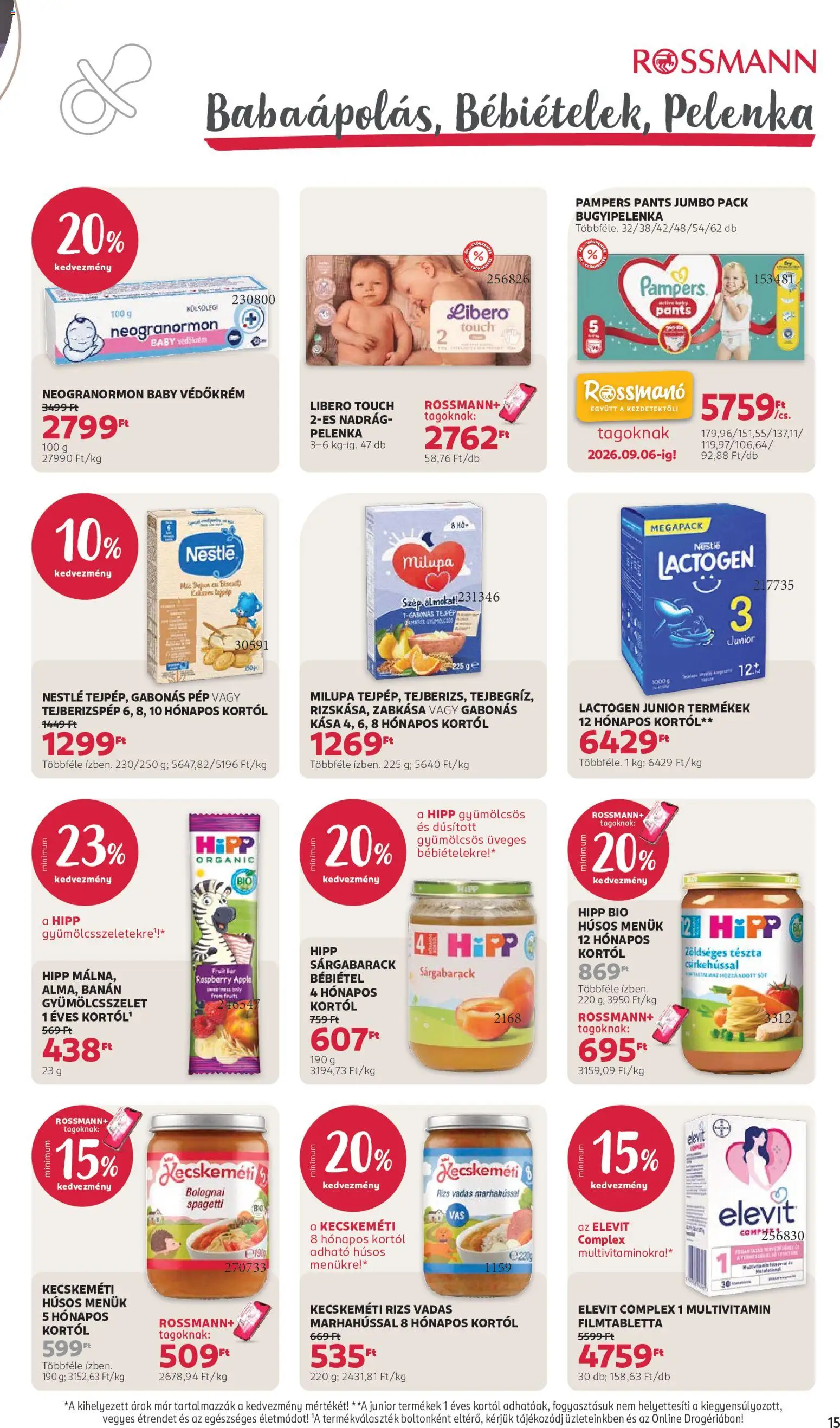 Rossmann akciós ujság - amely érvényes a következő dátumtól: 2026.08.17. | Oldal: 17 | Termékek: Sárgabarack, Nestlé, Tészta, Védőkrém