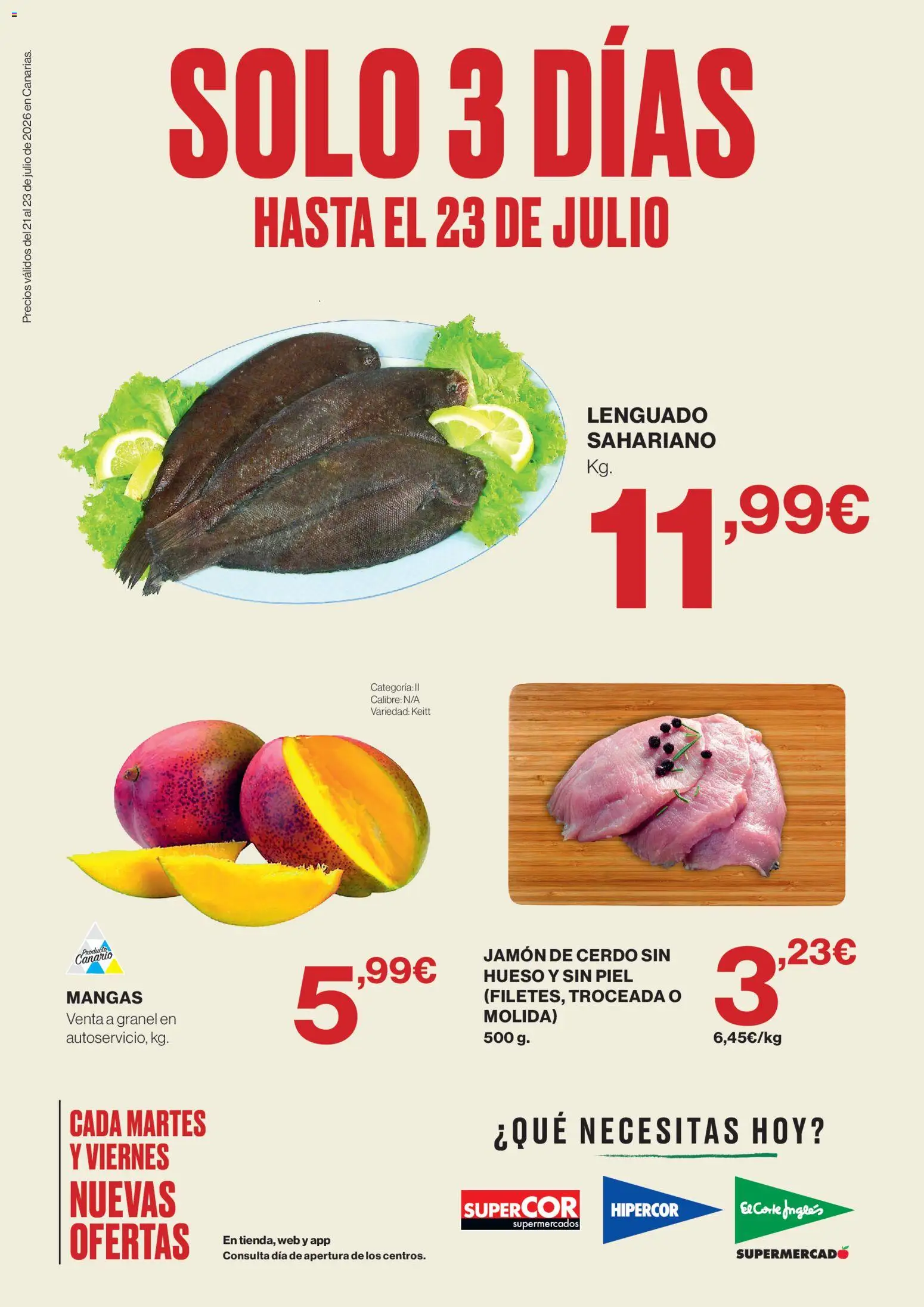 Supercor Canarias │ válido desde el 21/07/2026 | Página: 1 | Productos: Jamón, Cerdo