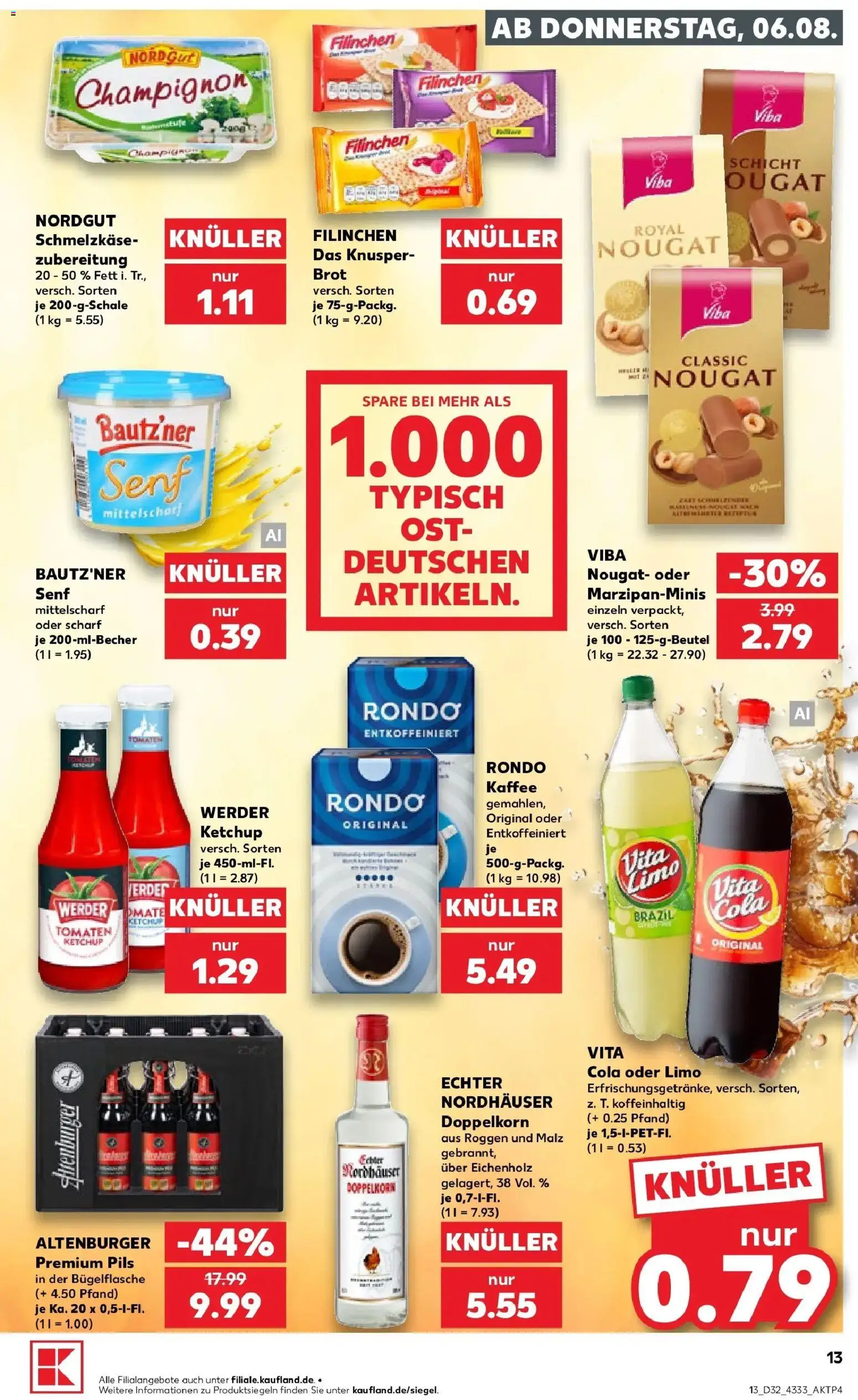 Prospekt Kaufland ab 06.08.2026 » Angebote Online zum Blättern | Seite: 13 | Produkte: Kaffee, Pils, Tomaten, Ketchup