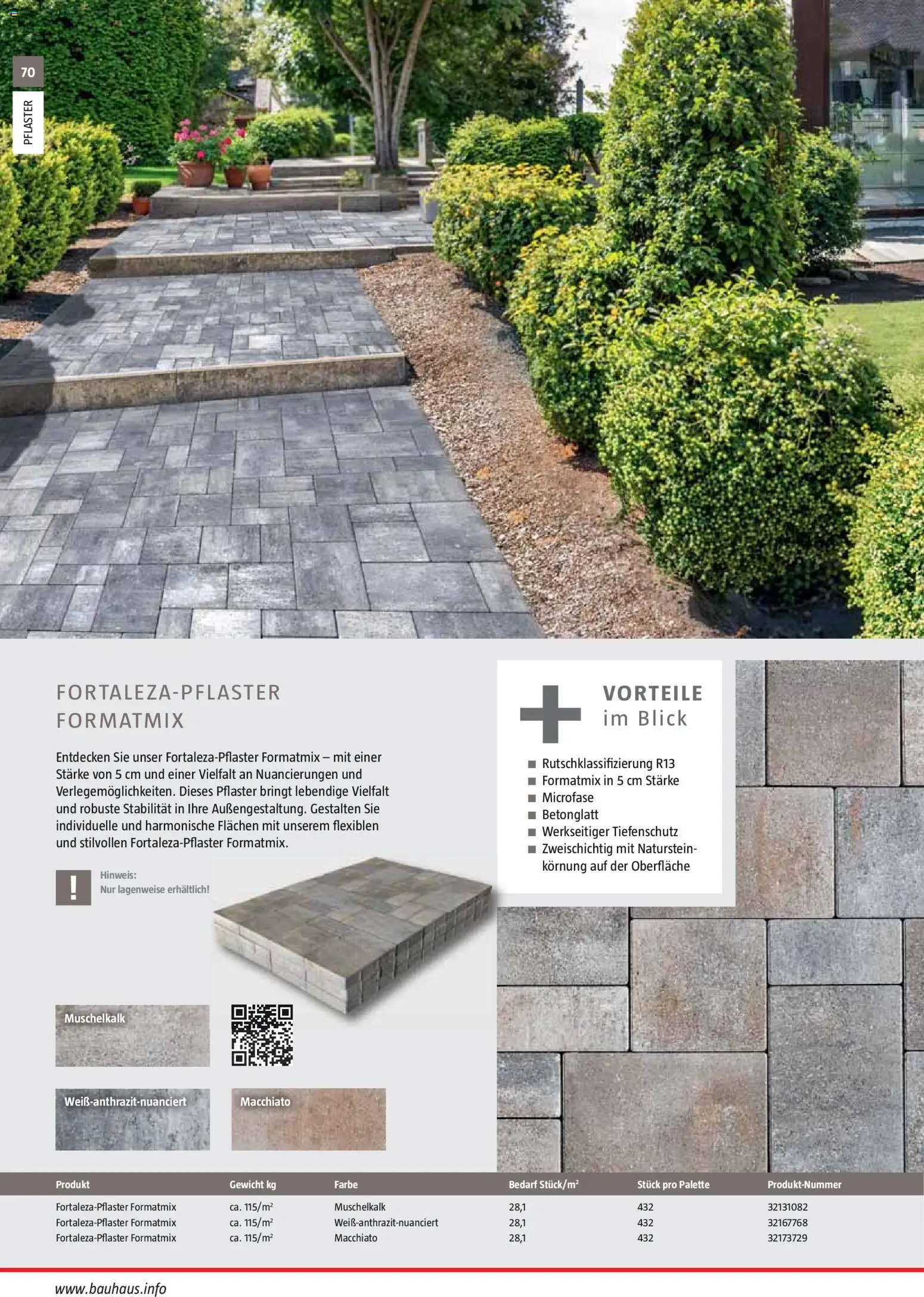 Bauhaus Gartenbaumaterialien 2026 – gültig ab 02.03.2026 | Seite: 70 | Produkte: Gewicht