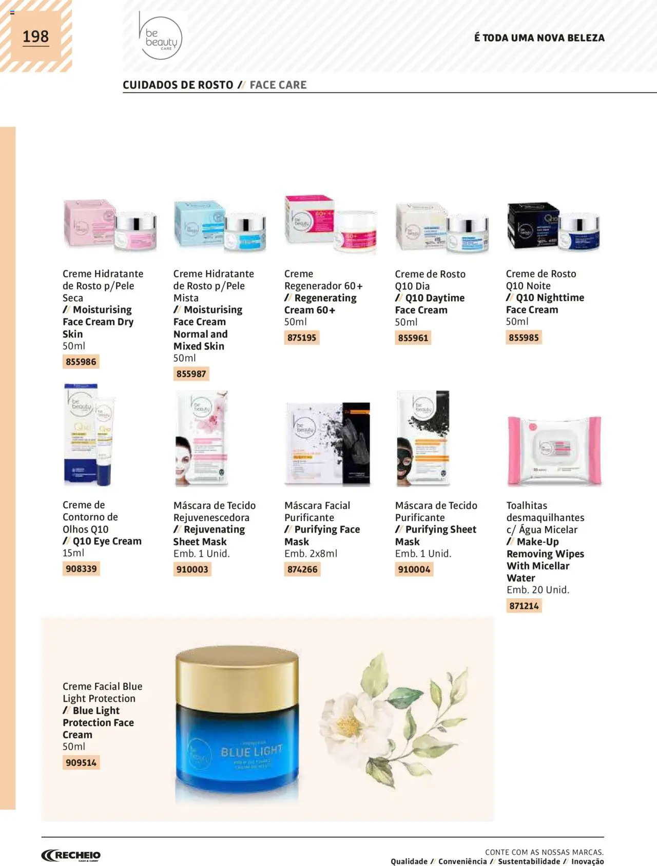 Recheio AS NOSSAS MARCAS │ válido de 19/12/2023 | Página: 198 | Produtos: Máscara facial, Água micelar, Creme