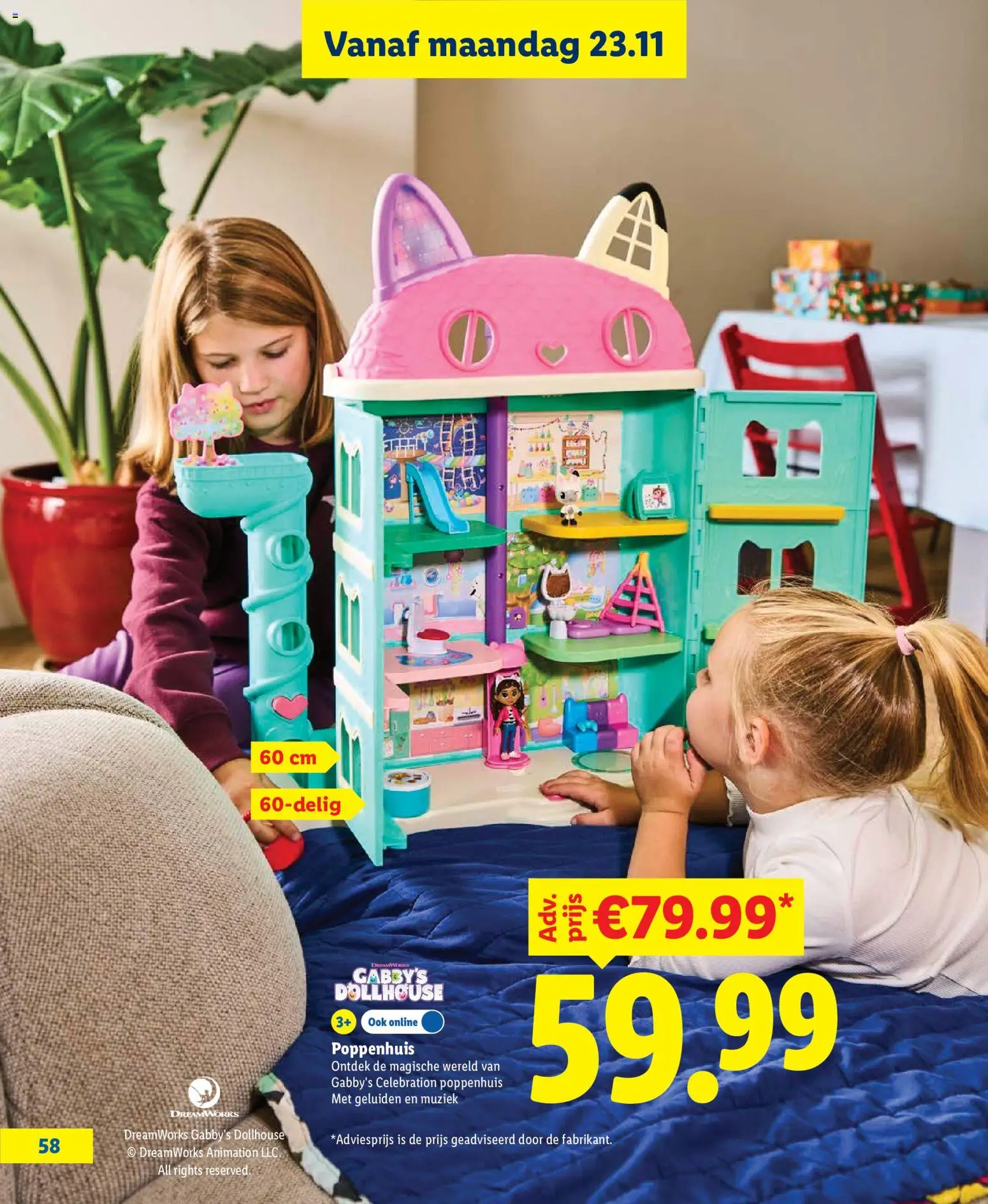 {H1} | Pagina: 58 | Producten: Poppenhuis