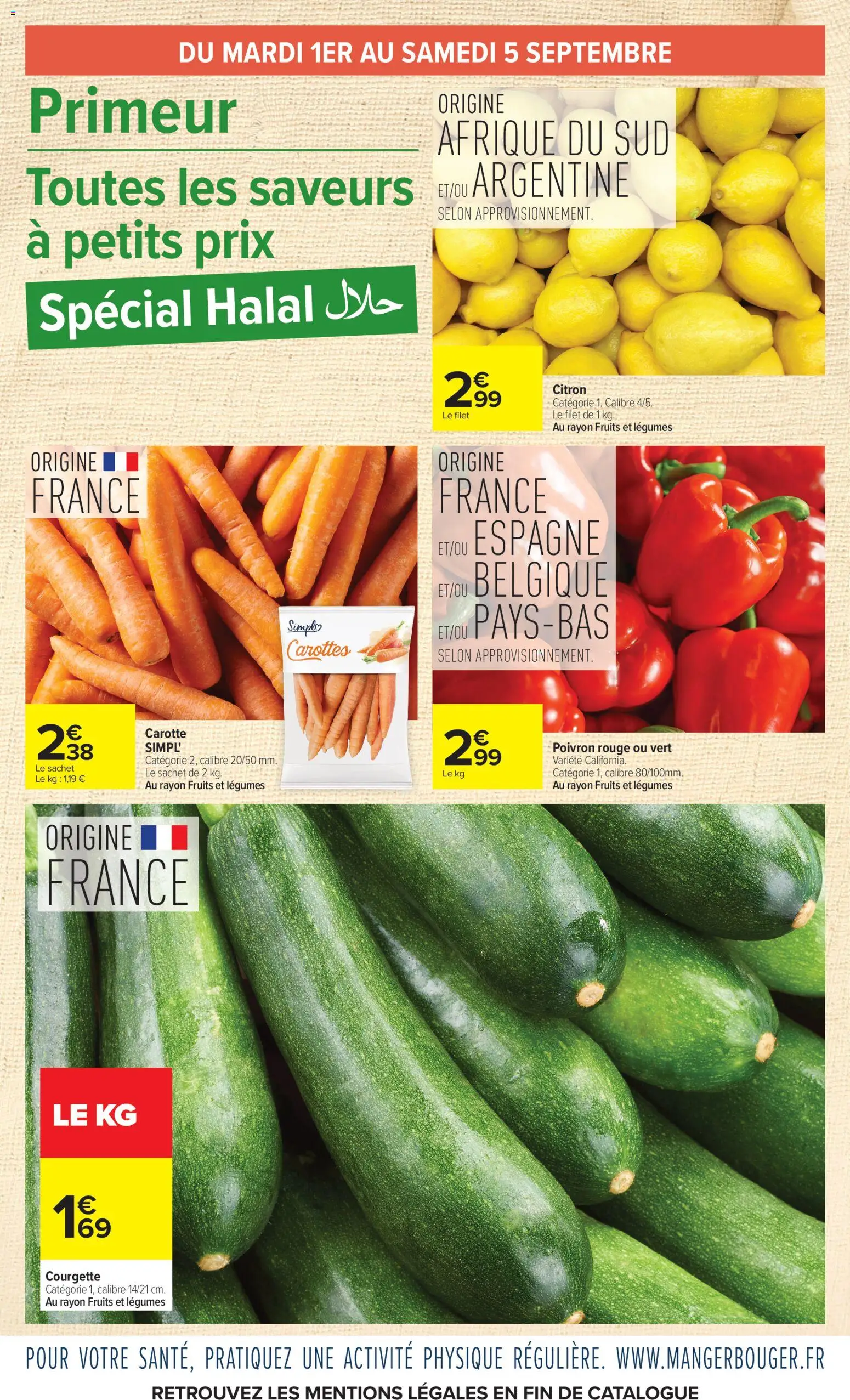 {H1} | Page: 4 | Produits: Carottes, Poivron, Poivron rouge, Carotte