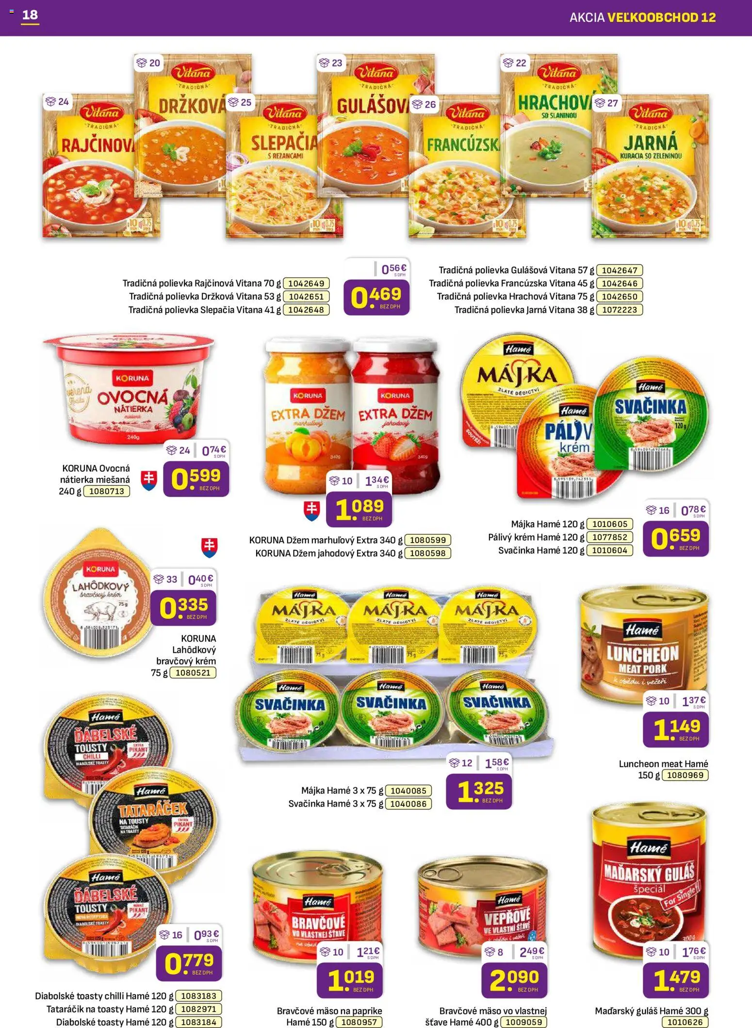 Nové Libex akcie – leták je platný od 15.06.2026 | Strana: 18 | Produkty: Chilli, Bravčové mäso, Krém