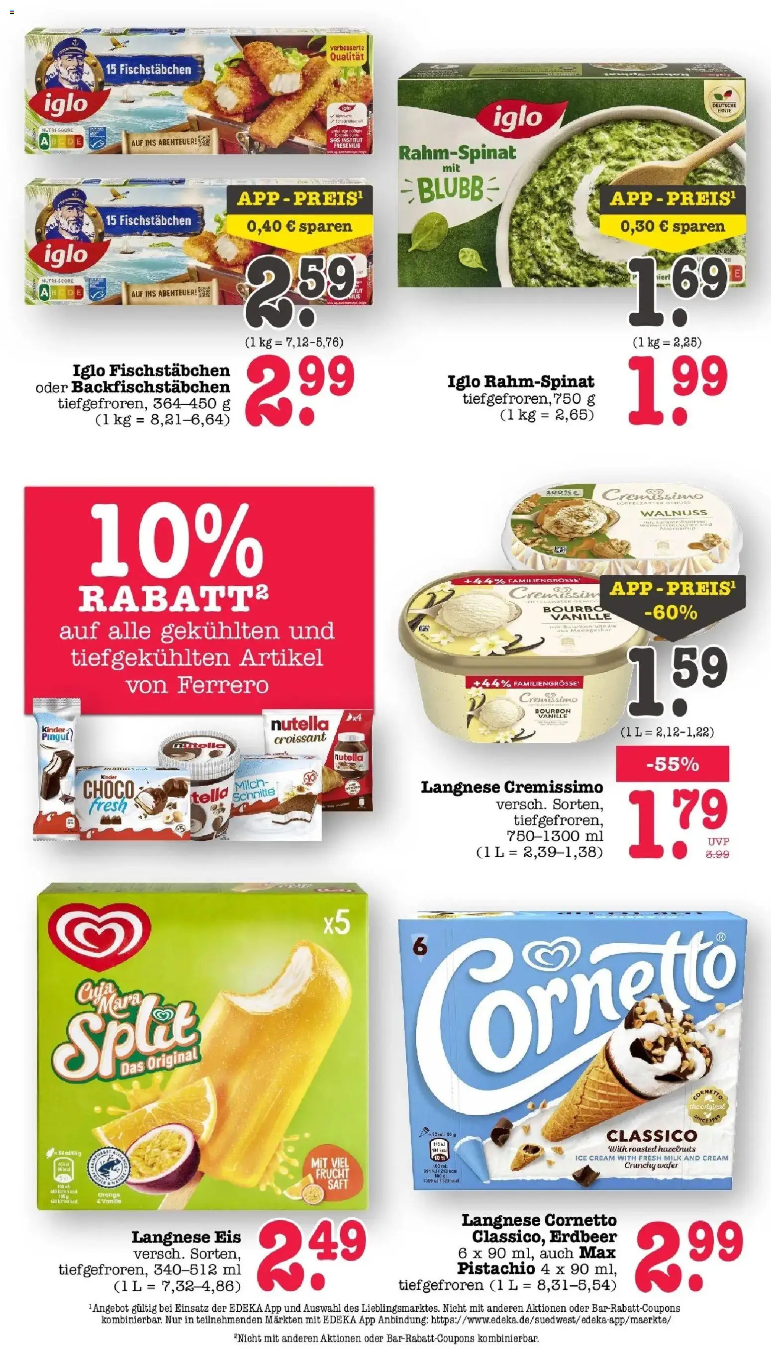 Edeka Prospekt Bühlertal (ab 07.09.2026) » Angebote Online | Seite: 27 | Produkte: Langnese cremissimo, Cremissimo, Bourbon, Eis