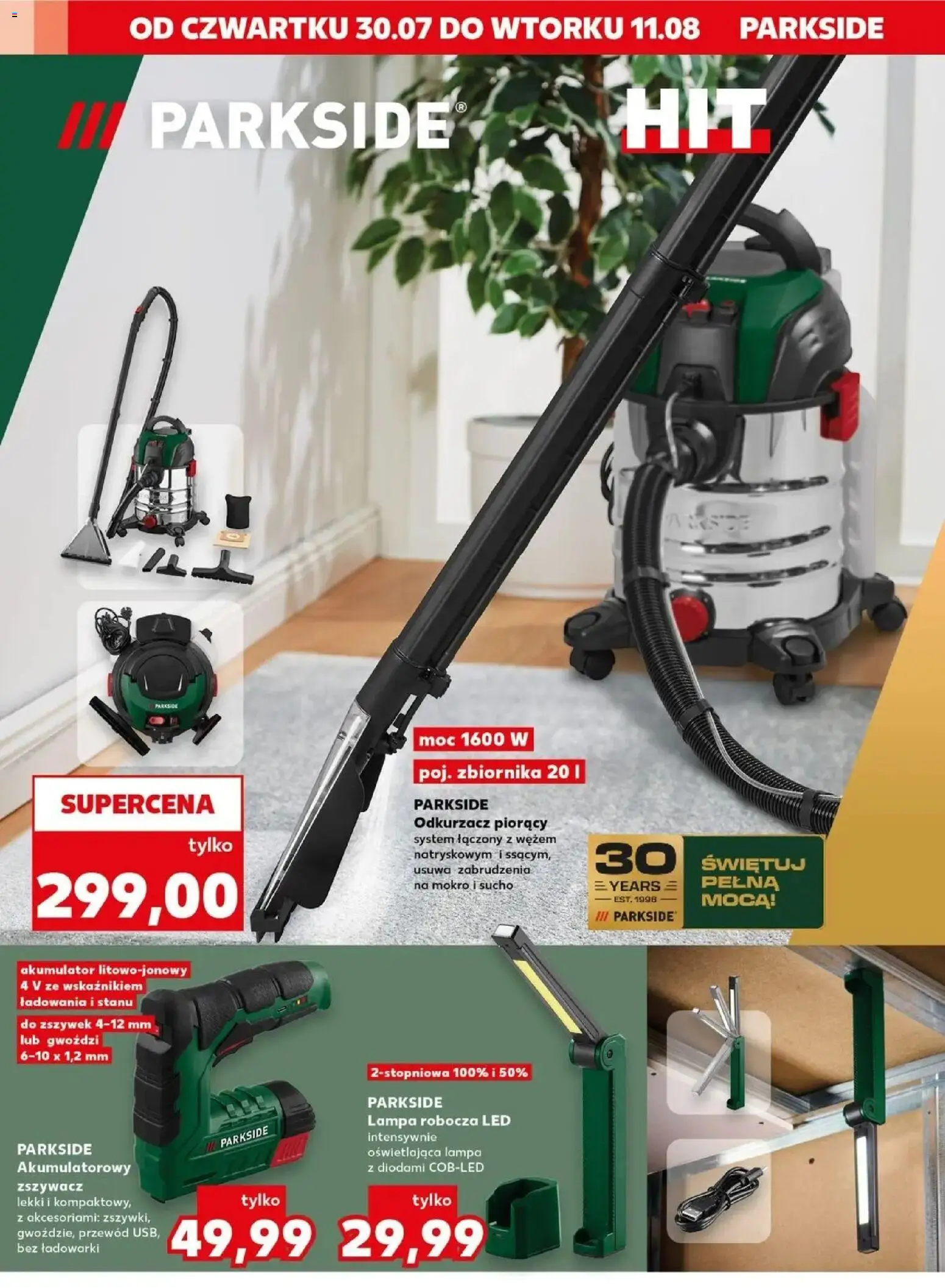 Kaufland gazetka - Złap Okazje od 30.07.2026 | Strona: 8 | Produkty: Zszywacz, Odkurzacz, Cleaner, Lampa