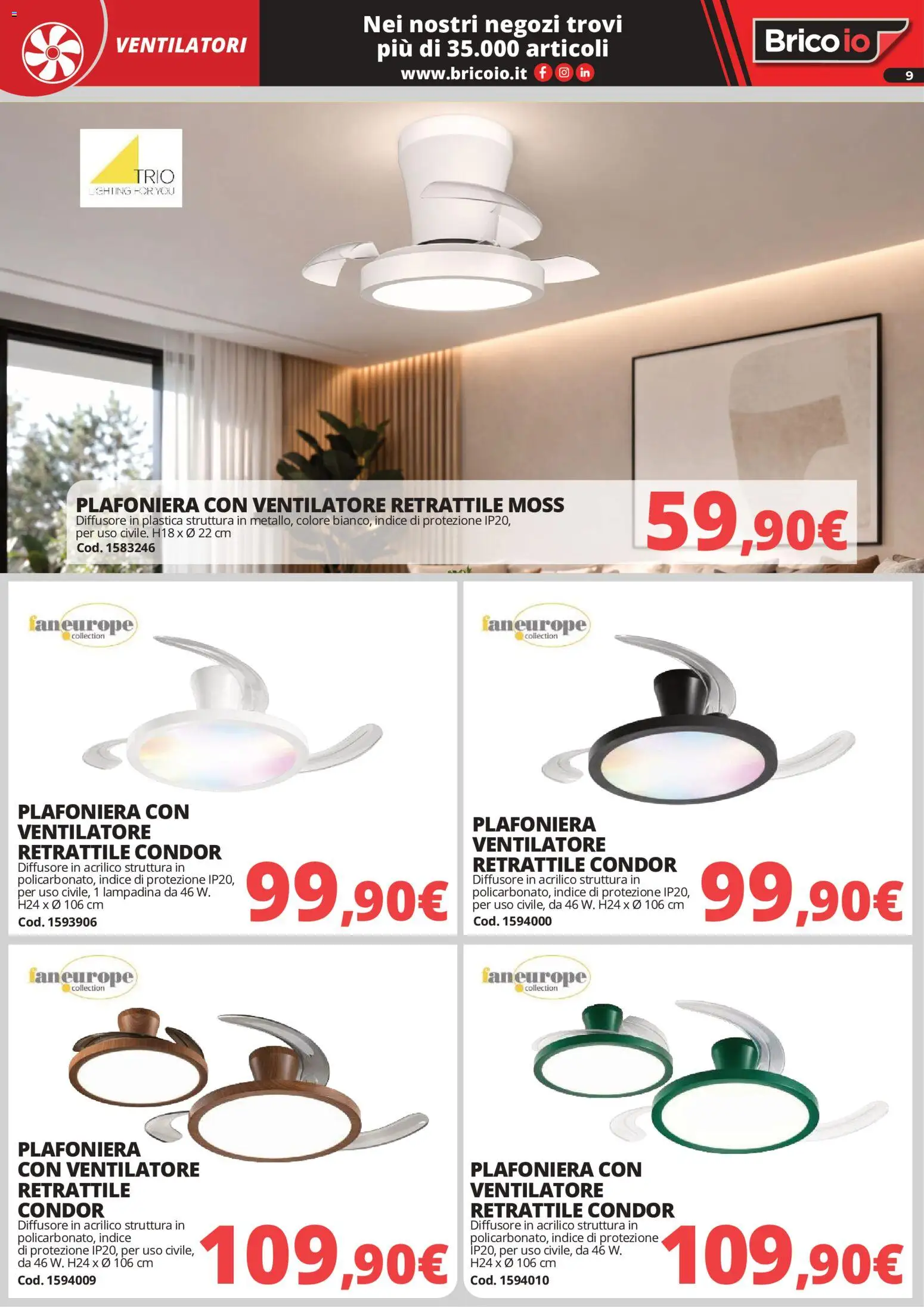 Volantino Brico io del 01/05/2026 | Pagina: 9 | Prodotti: Ventilatore