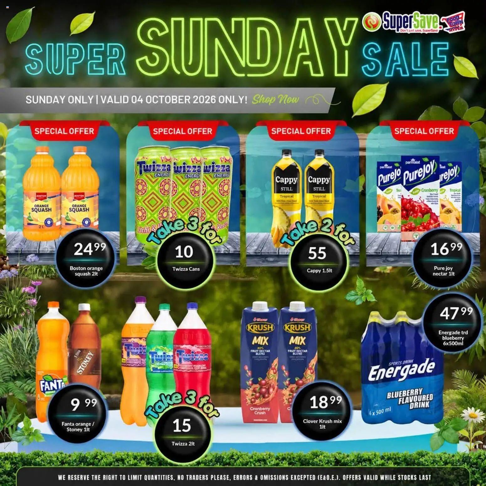New Super Save catalogue – valid from 04/10/2026 | Page: 6 | Products: Squash, Fanta, Fruit, Sports drink