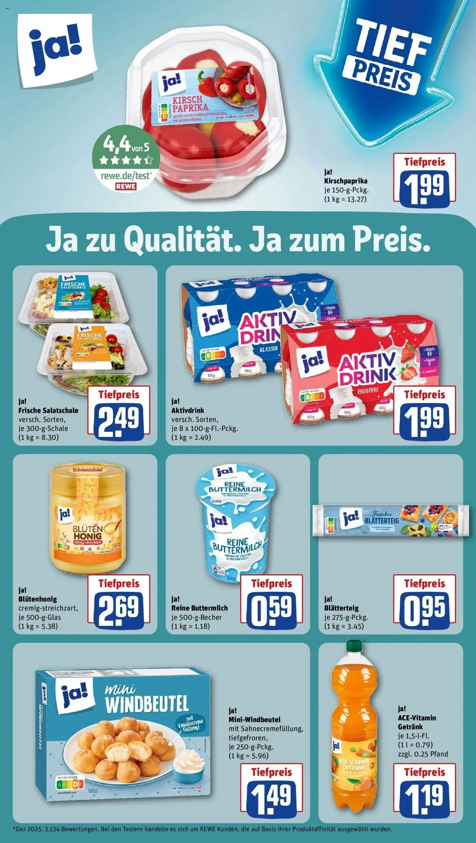 REWE Prospekt ab 17.08.2026 zum Blättern » Angebote | Seite: 17 | Produkte: Buttermilch, Paprika