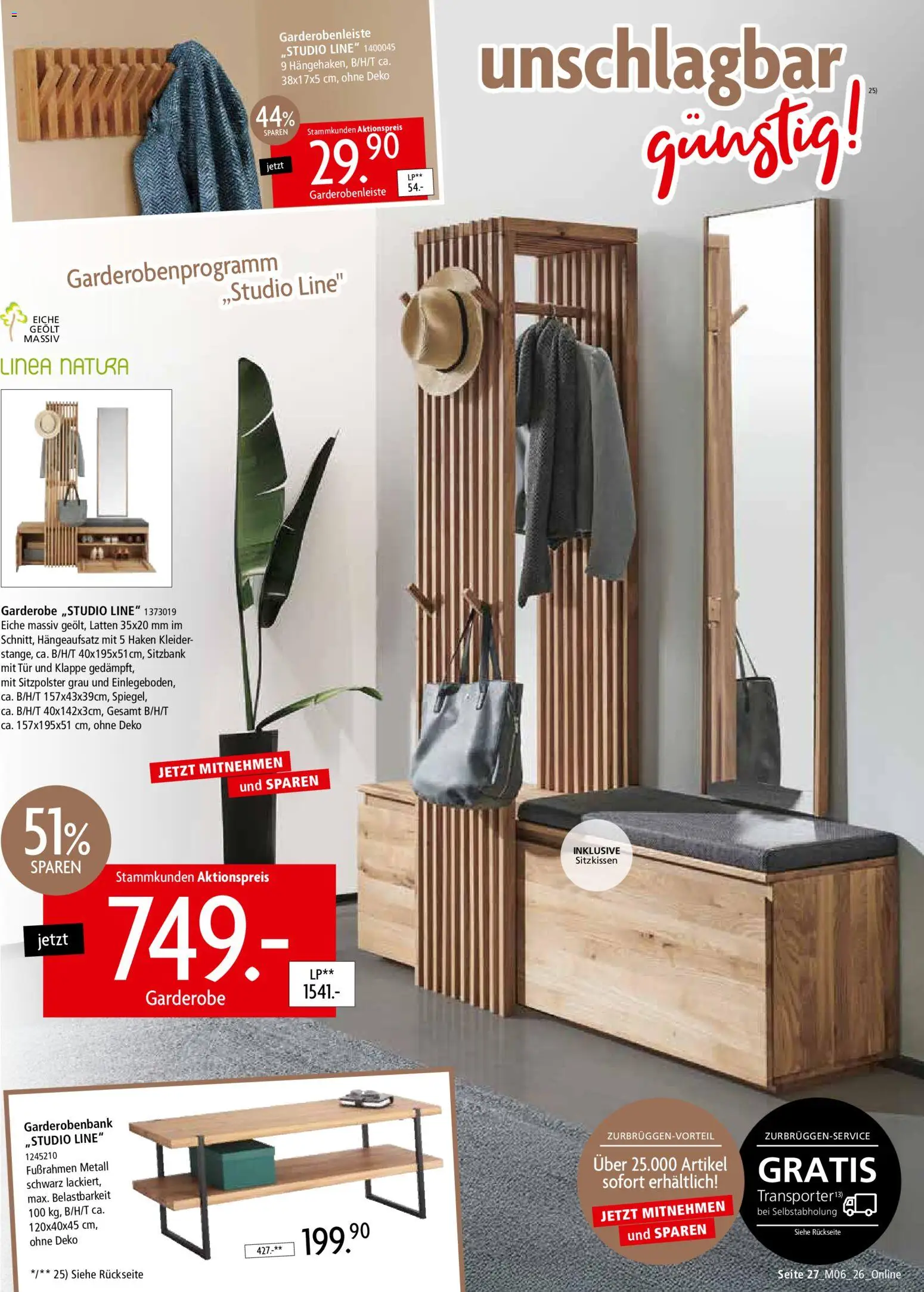 Zurbrüggen Z2-unschlagbar günstig – gültig ab 01.05.2026 | Seite: 27 | Produkte: Sitzbank, Tür