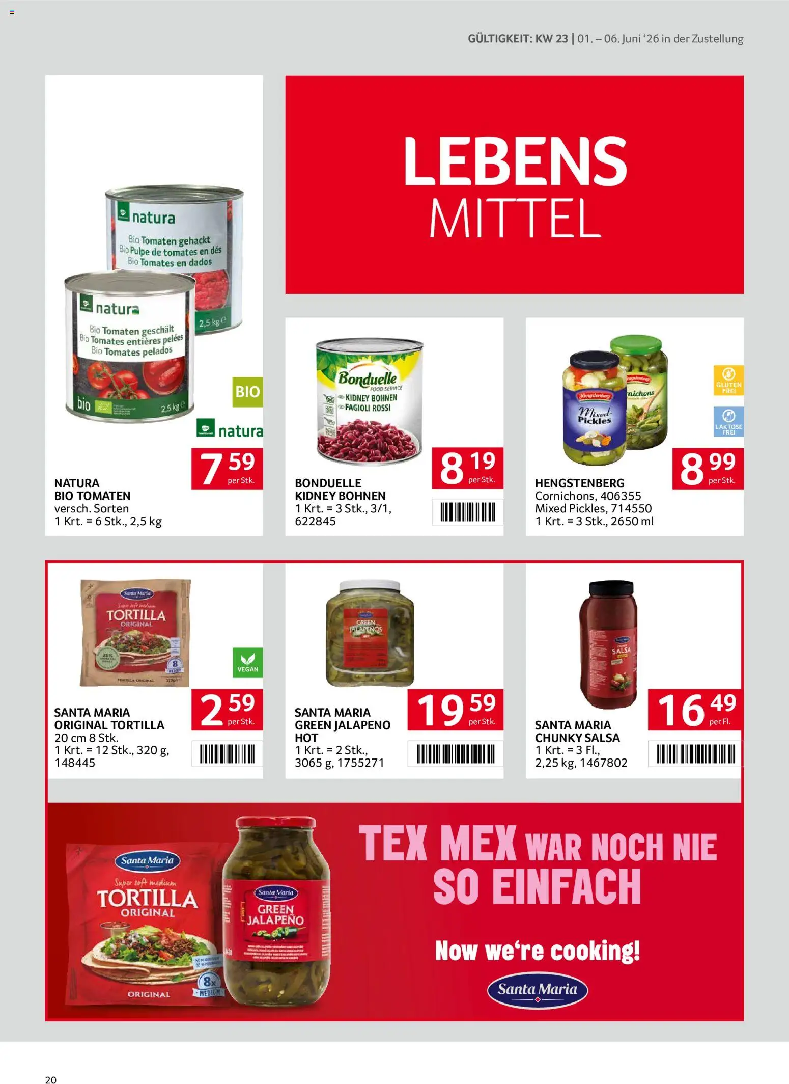 Transgourmet Zustellaktion gültig ab 01.06.2026 | Seite: 20 | Produkte: Tomaten