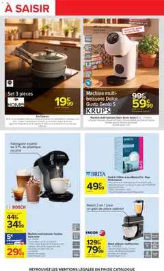 Carrefour - Prévisualisation de Robot pâtissier multifonction, • Blender intégré gradué en verre • Inclus : kit pâtisserie et bouchon mesureur sur le blender Garantie légale 2 ans valide à partir de 20/10/2026 | Page: 74
